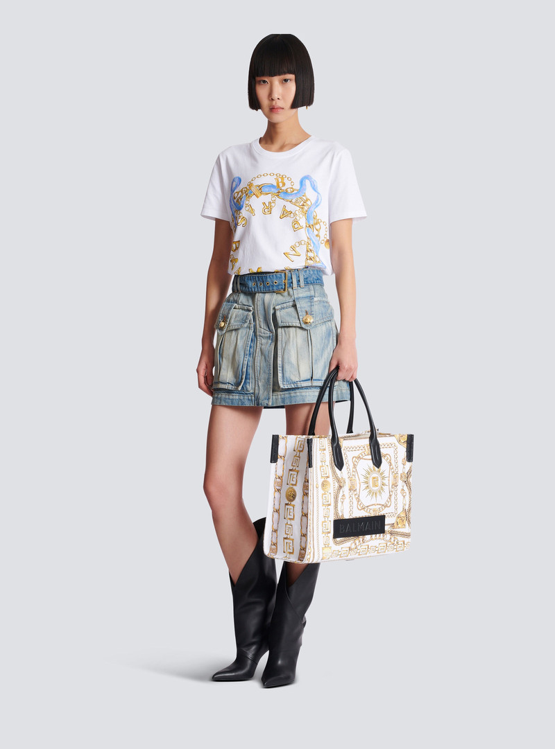 Balmain B-Army Medium tote bag in printed canvas outlook