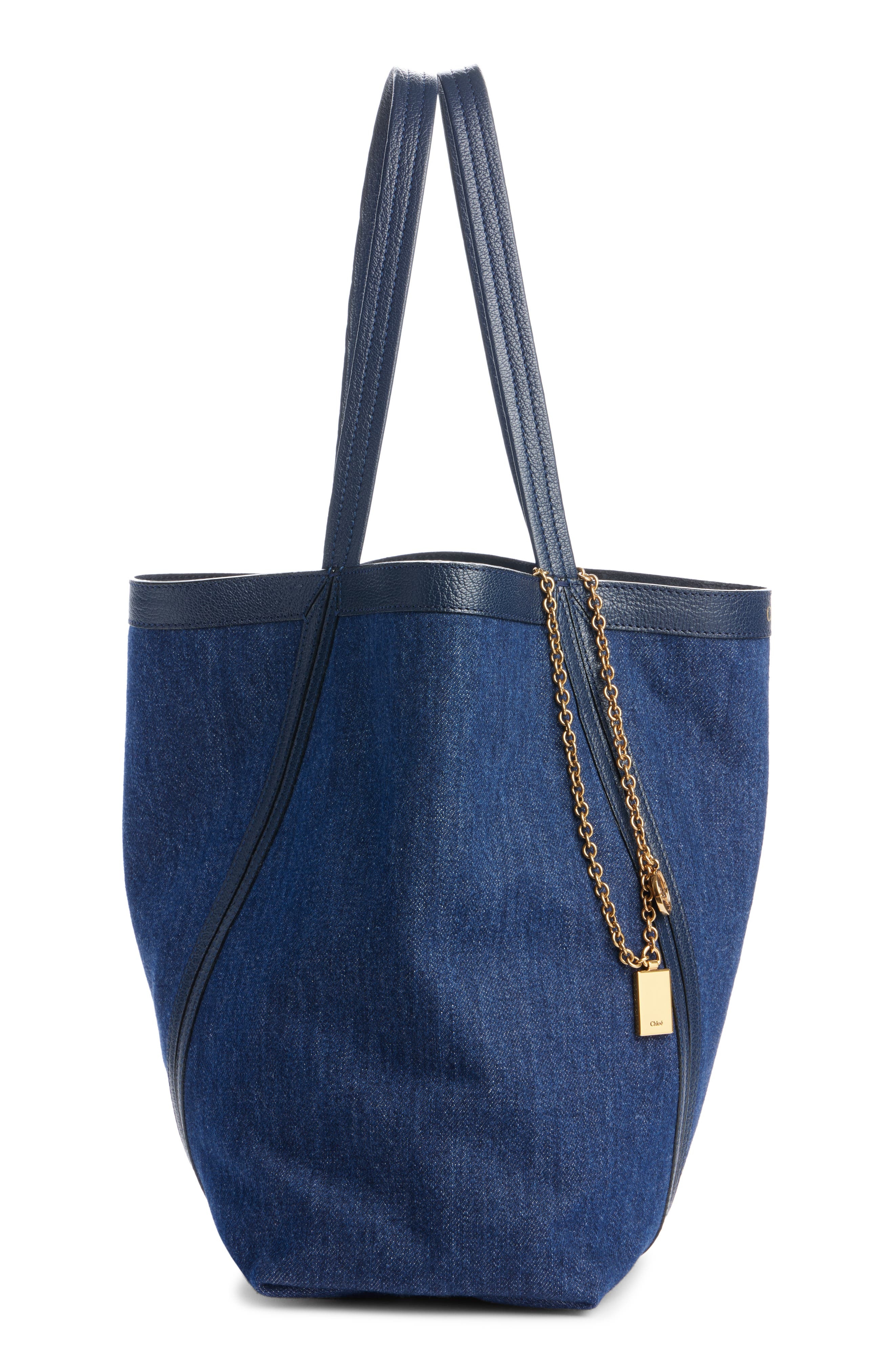 Chloé Spin Denim Tote in Submarine Blue at Nordstrom - 5