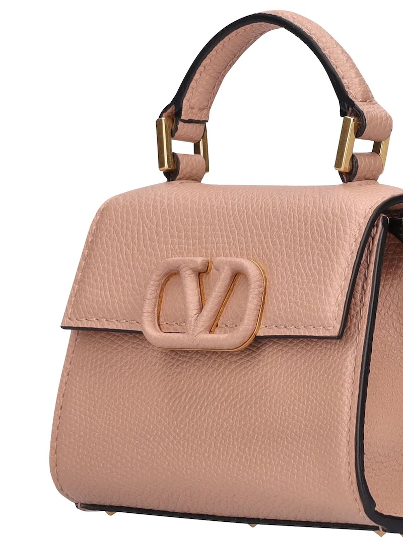 MICRO V SLING GRAIN LEATHER SHOULDER BAG - 5