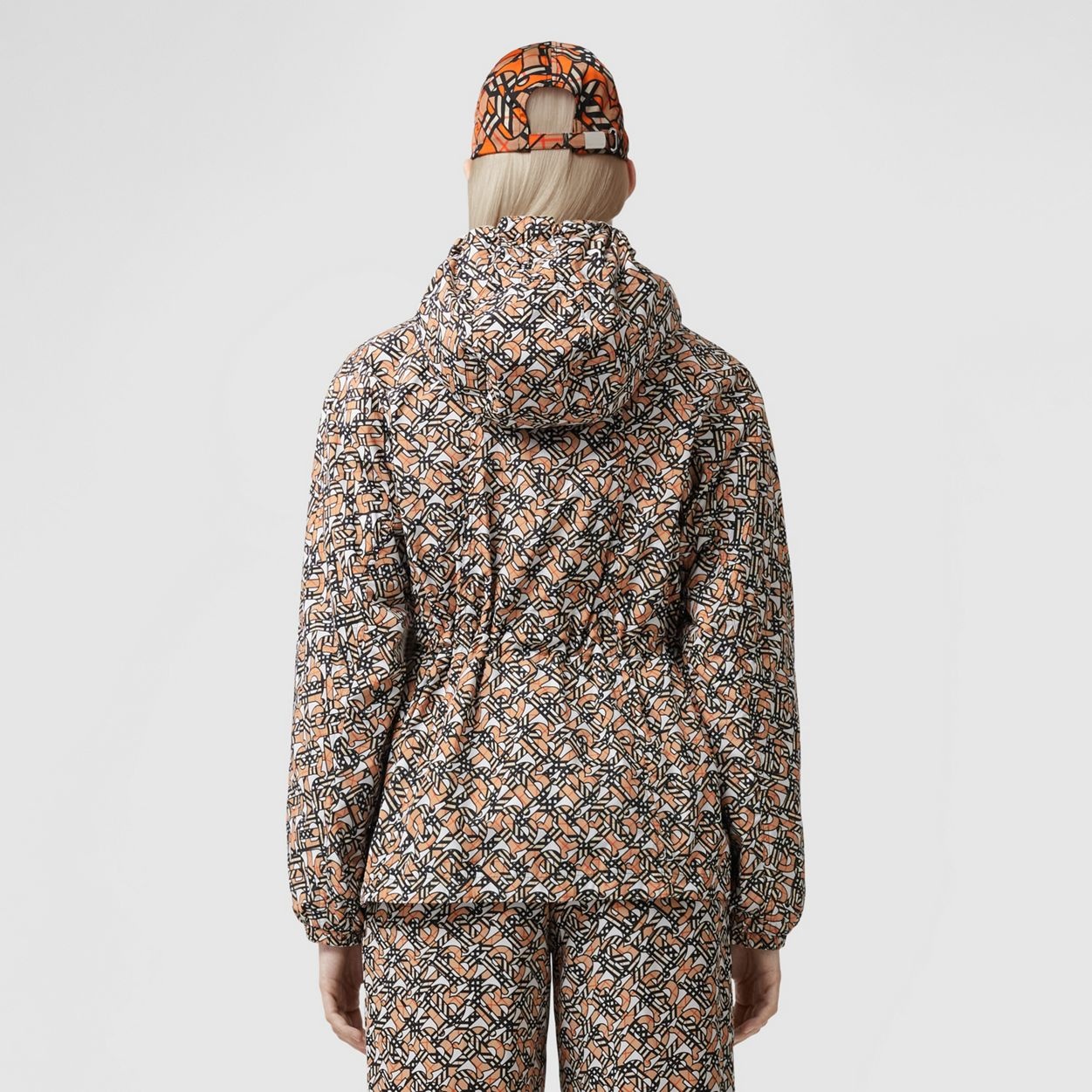 Monogram Print Nylon Hooded Jacket - 4