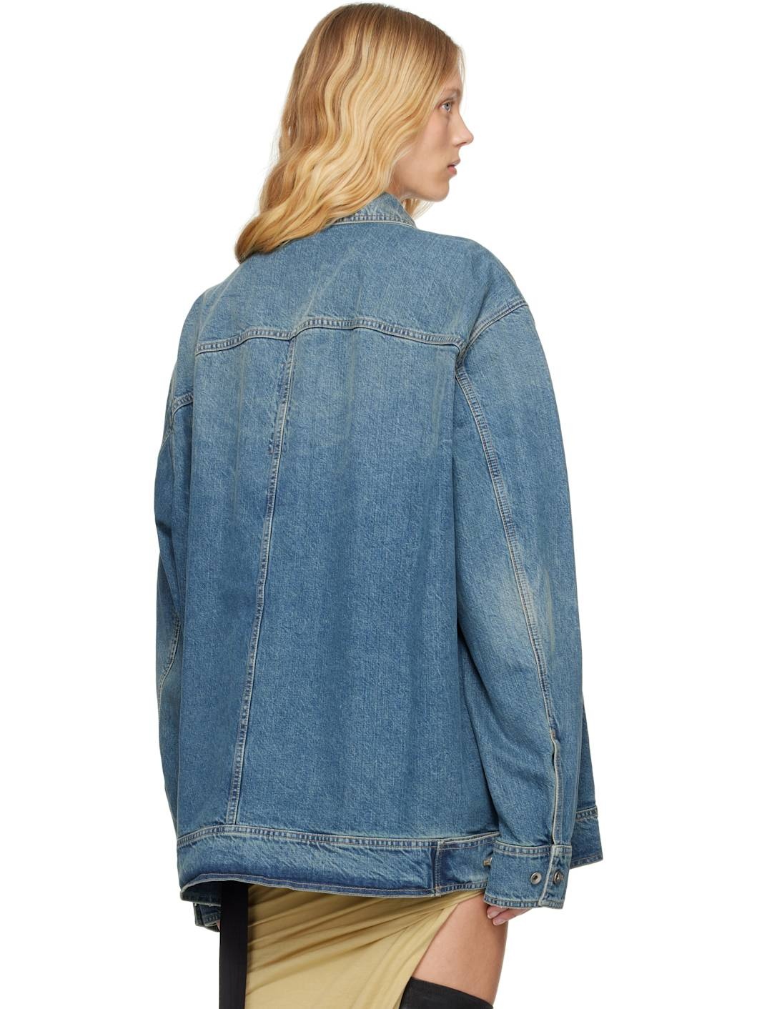 Blue Hollywood Jumbo Worker Denim Jacket - 3