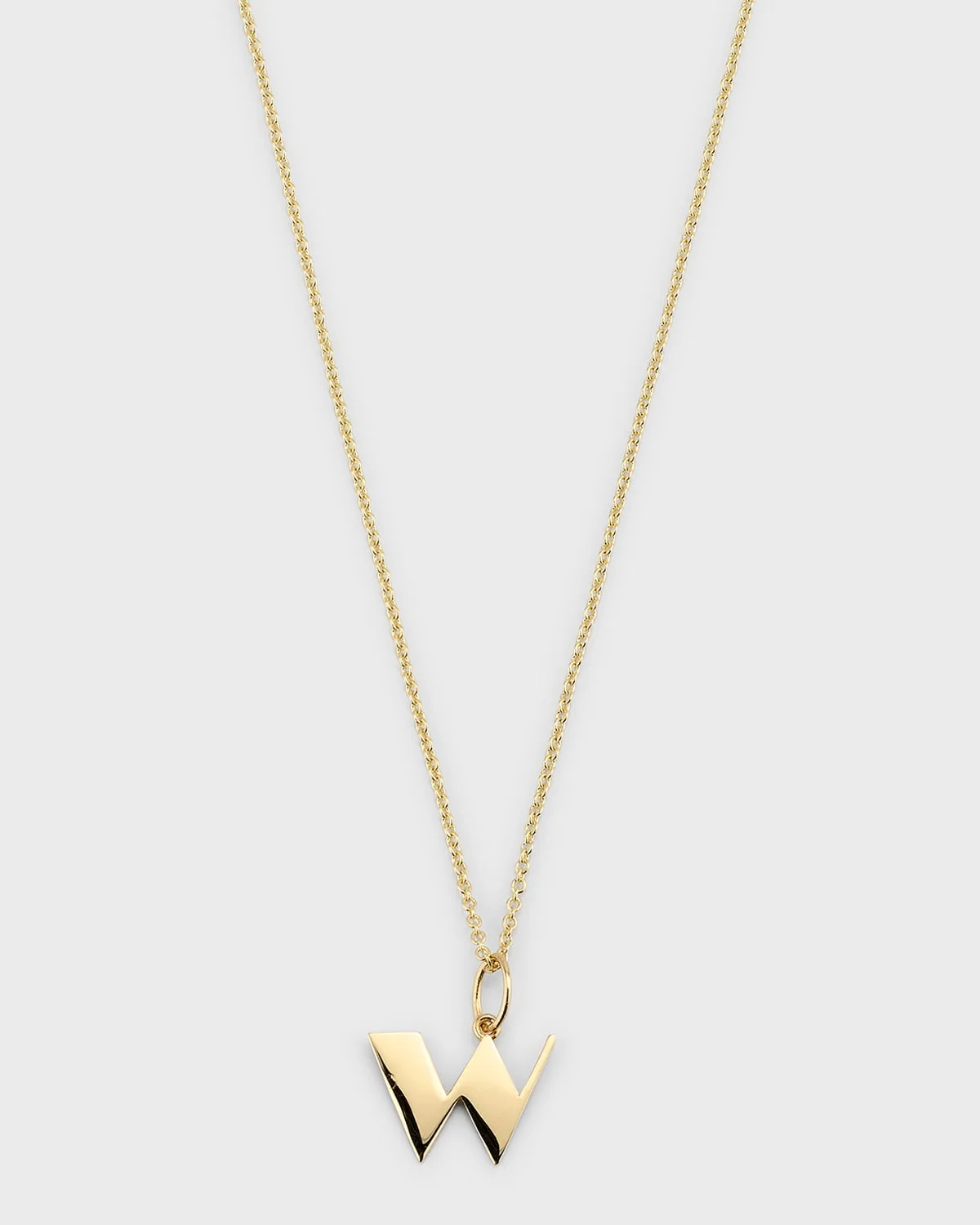 14K Pure Block Initial Necklace - 1