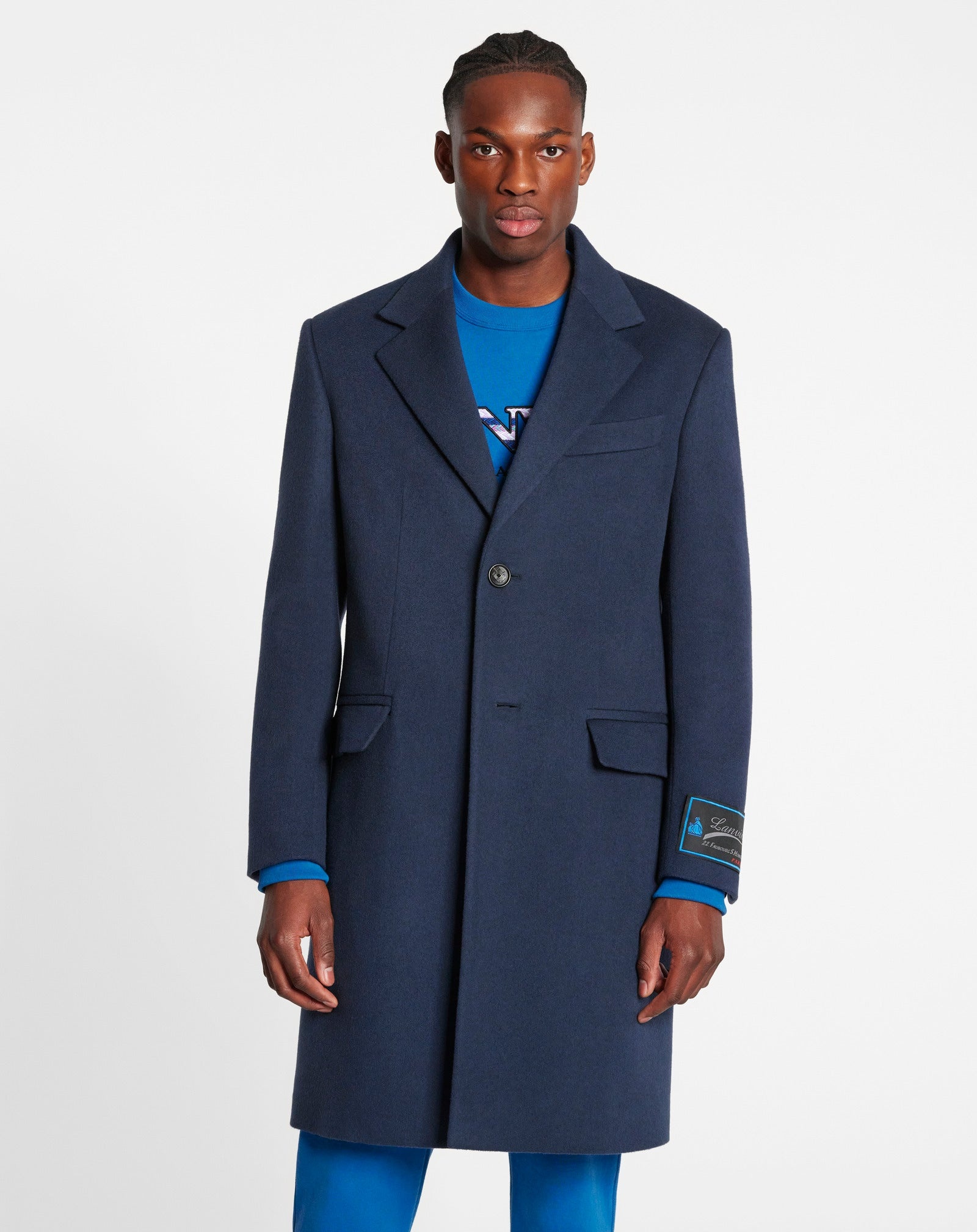 CLASSIC COAT WITH SIGNATURE LANVIN PATCH - 3