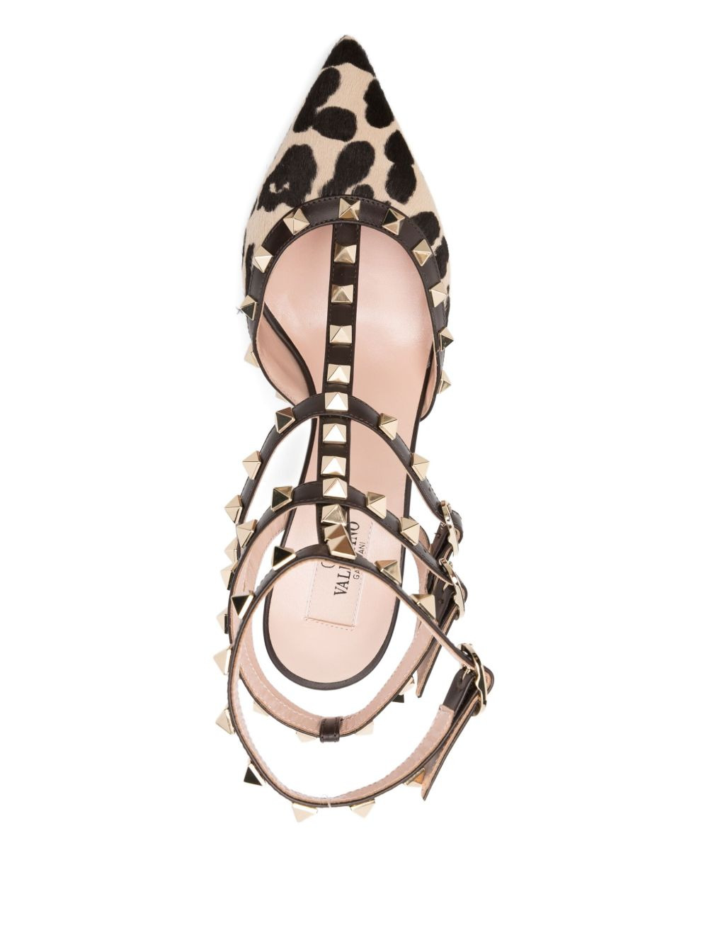 70mm stud-embellished leopard-print pumps - 4