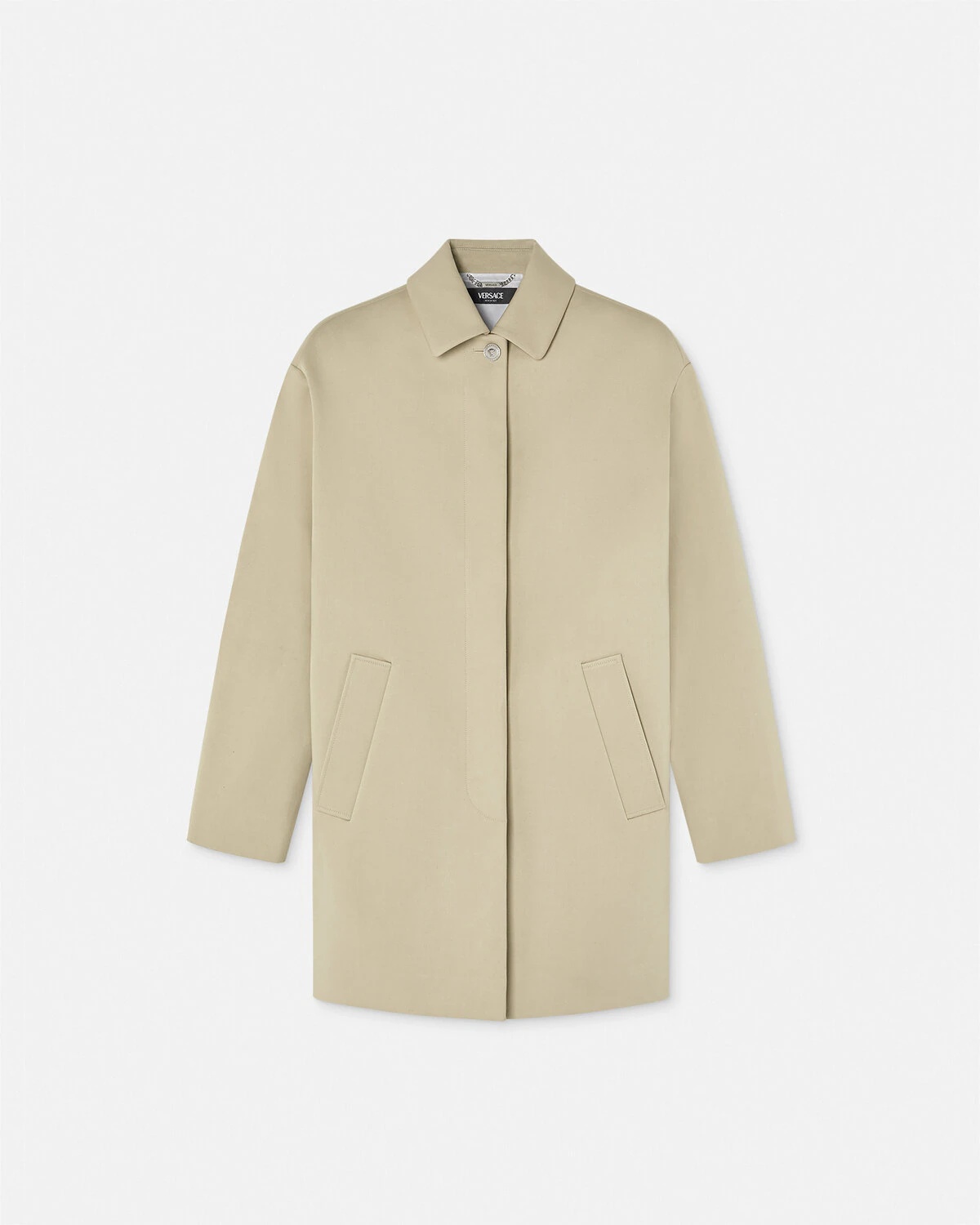 Gabardine Short Trench Coat - 1