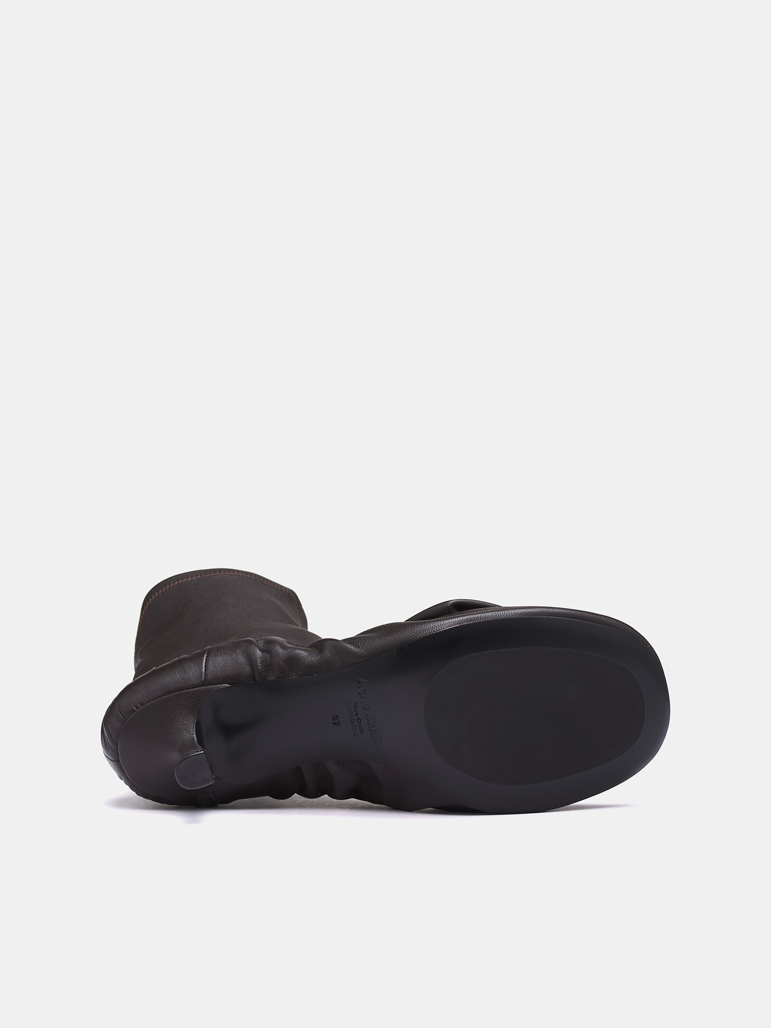 Leather Bow Ankle Boots - 6
