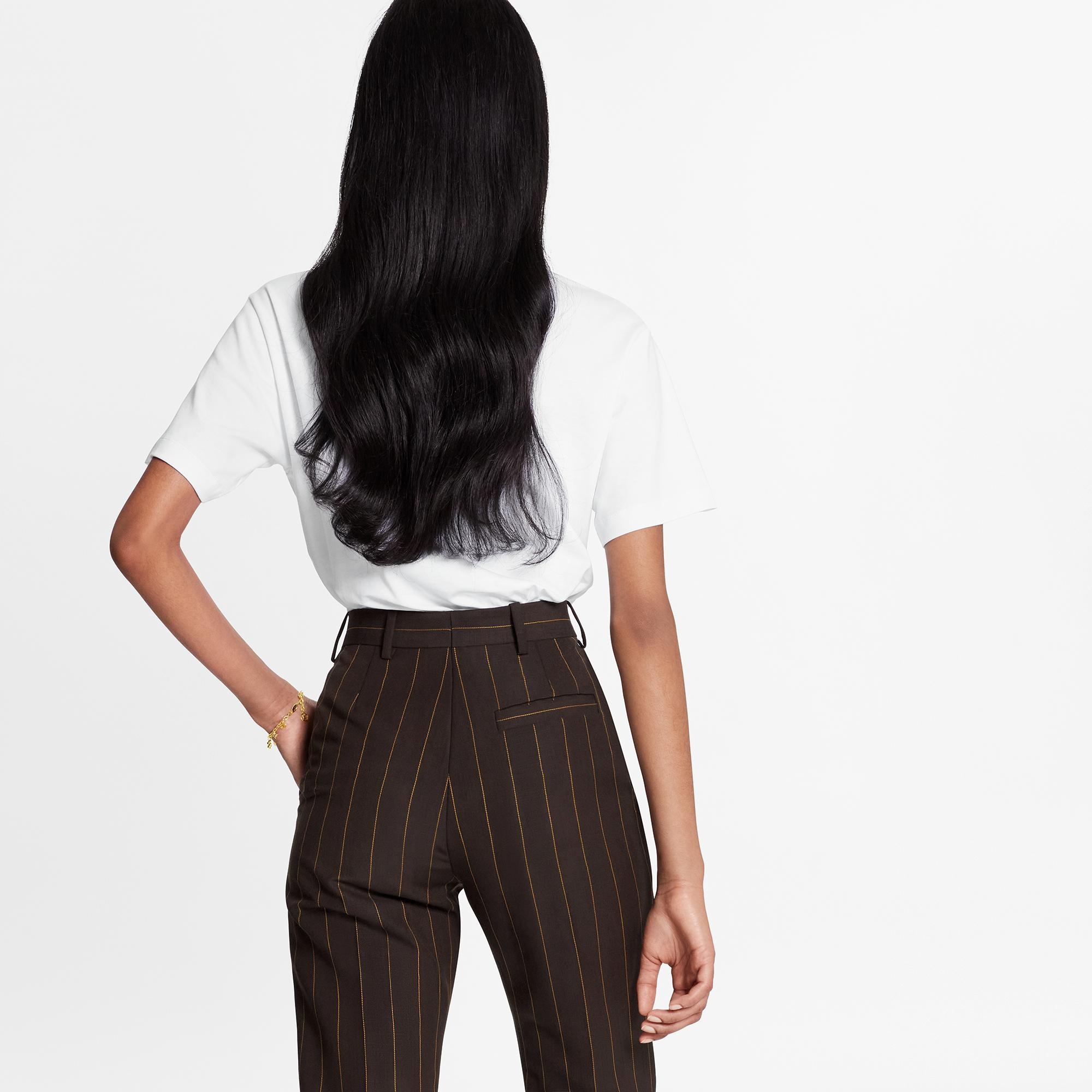 Retro Wide Pinstripe Suit Pants  - 5