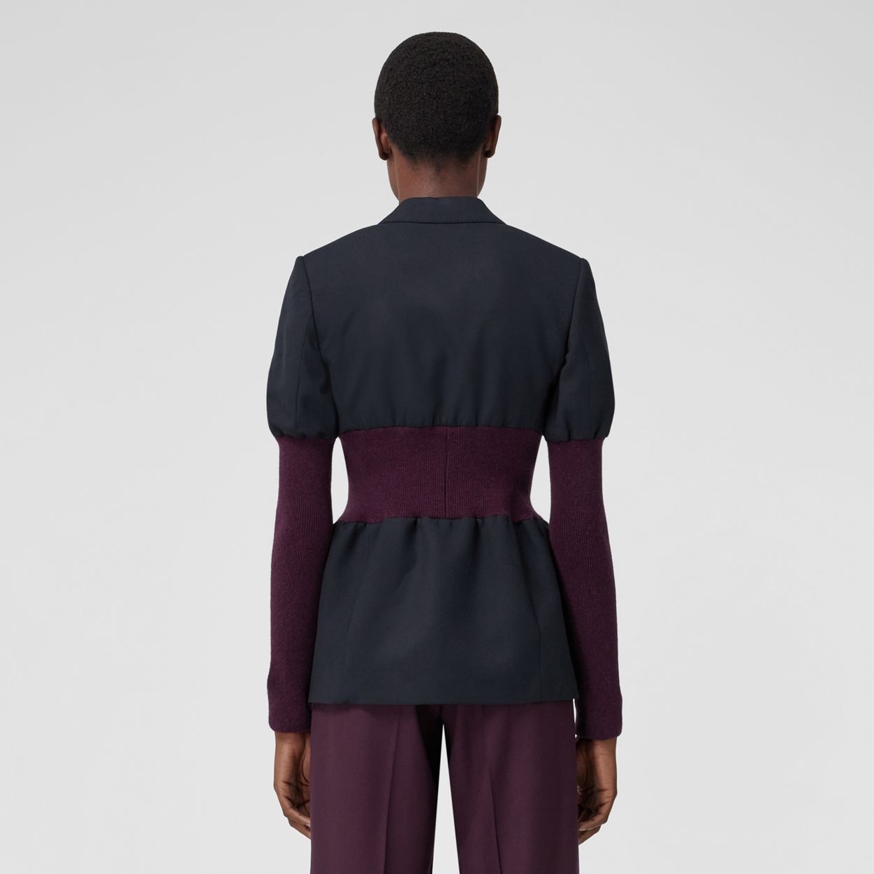 Panel Detail Wool Tailored Jacket - 4
