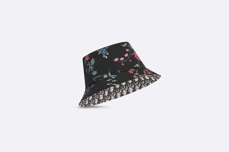 Teddy-D Dior Petites Fleurs Reversible Small Brim Bucket Hat 1