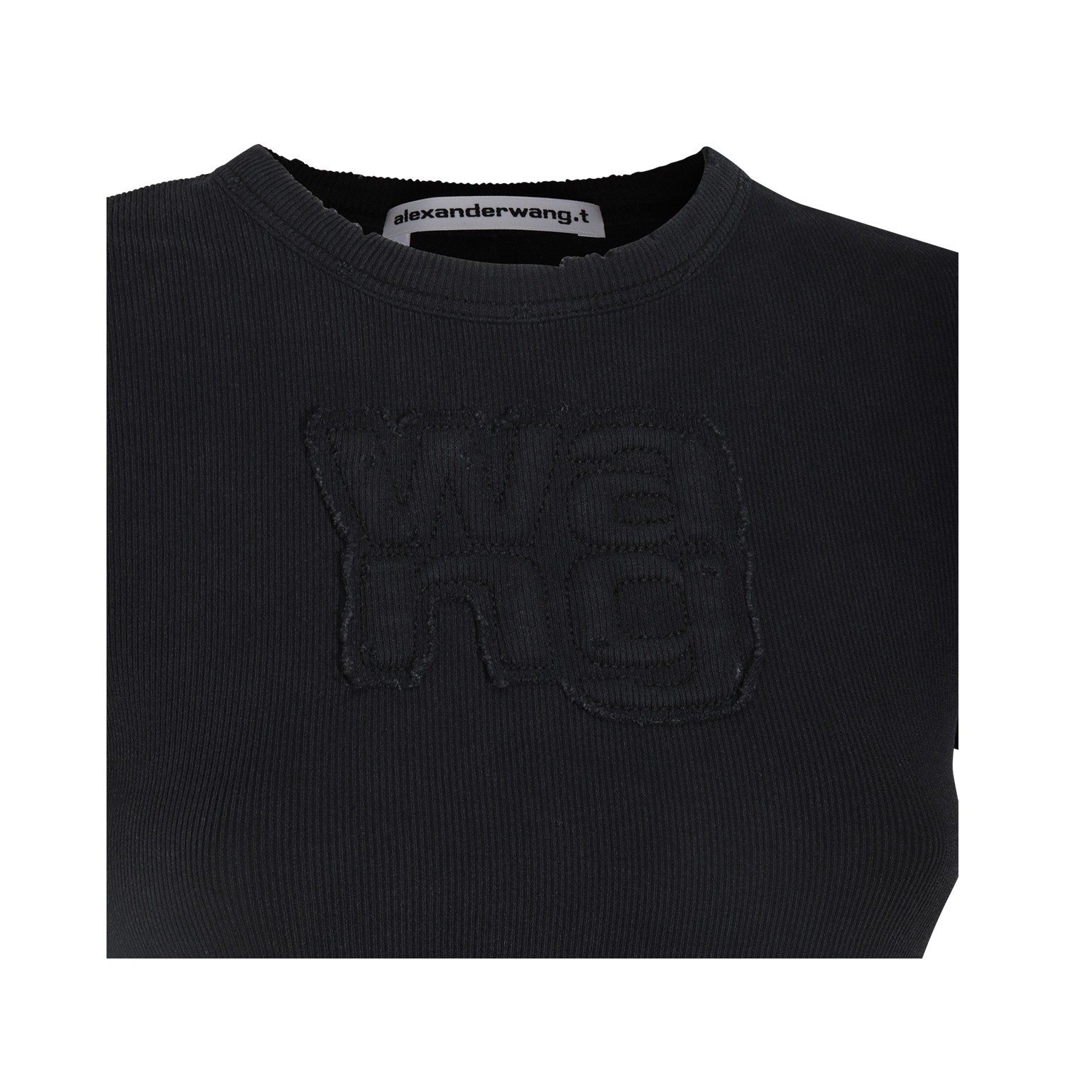 BLACK COTTON T-SHIRT - 3