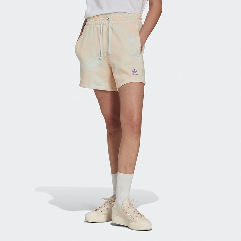 (WMNS) adidas Allover Print Loose Shorts Asia Sizing 'Beige Purple' HL6610 - 2