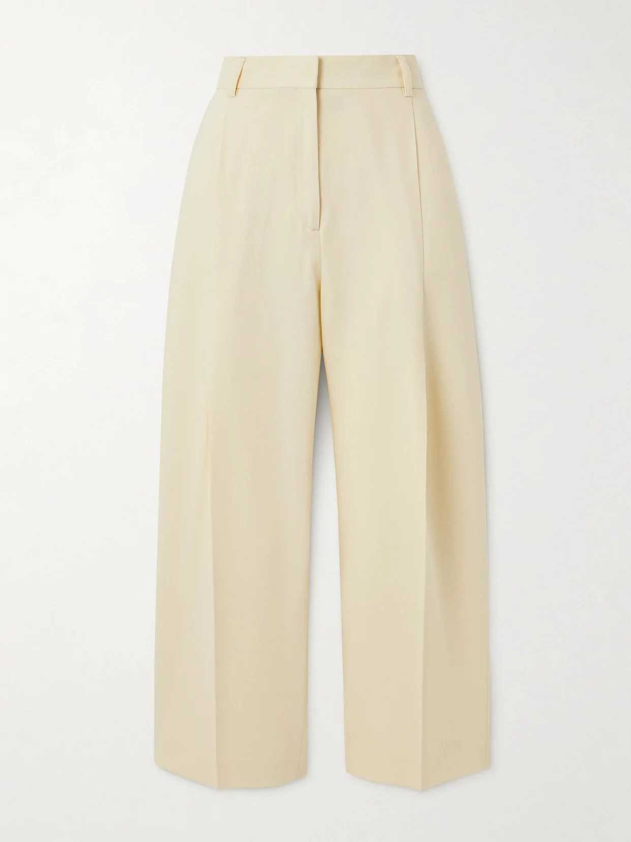 Pleated Crepe Wide-leg Pants - 1