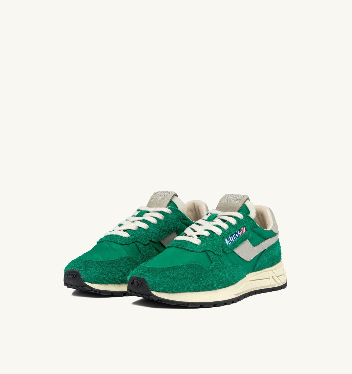 REELWIND LOW SNEAKERS IN GREEN NYLON AND SUEDE - 2