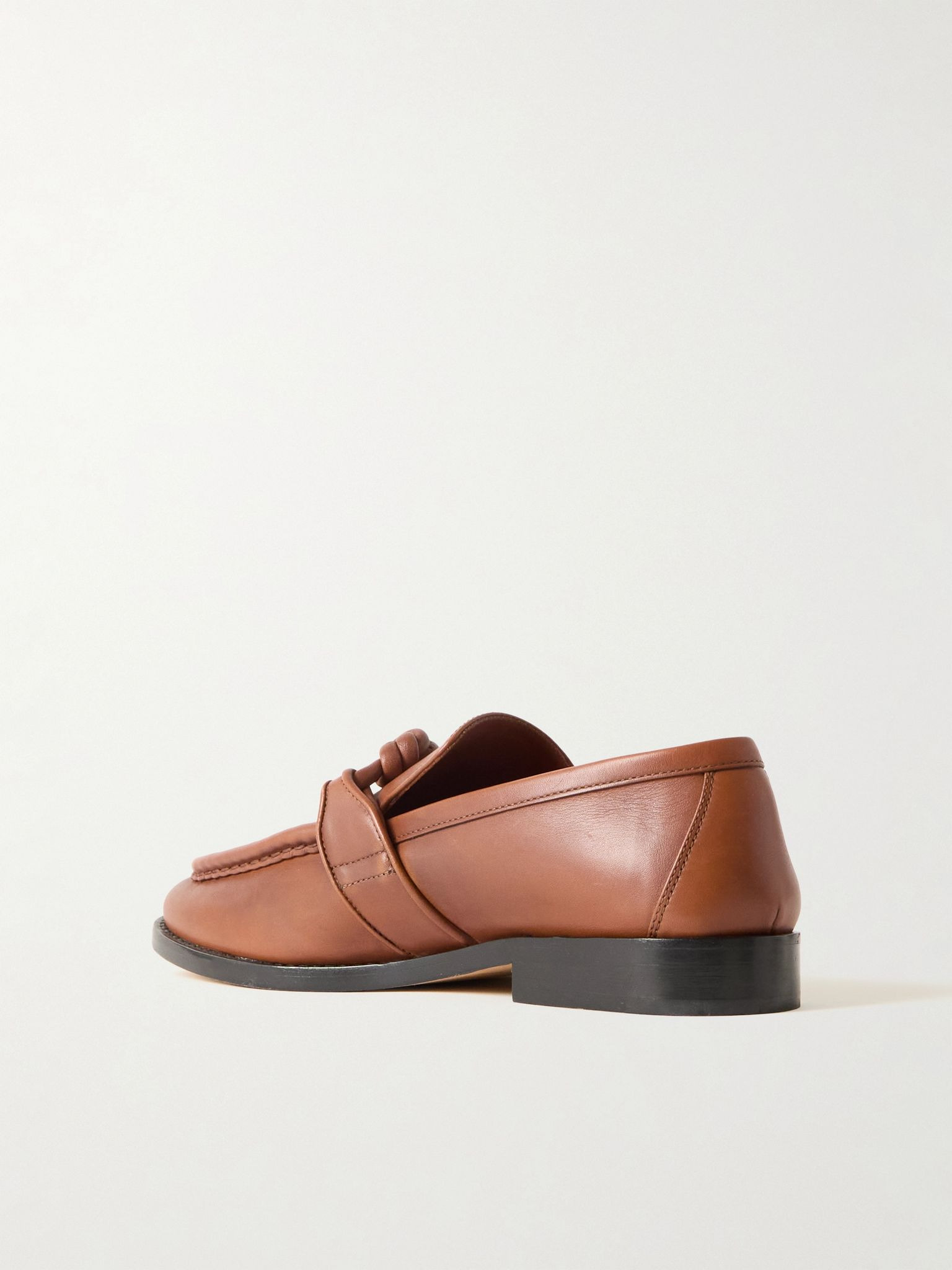 Astaire knotted leather loafers Brown - 3