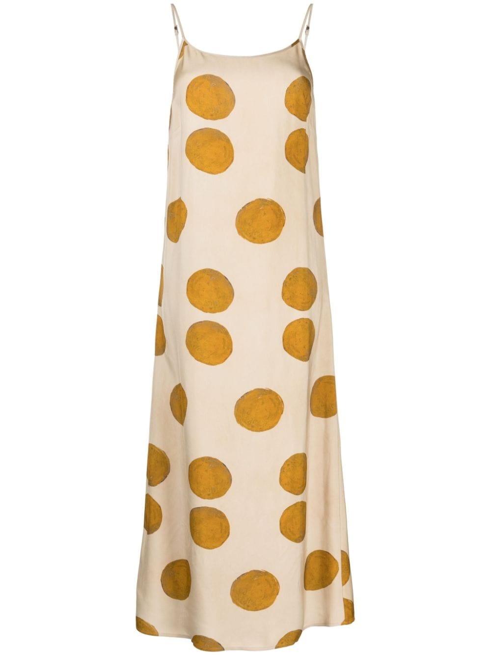 polka dot-print sleeveless dress - 1