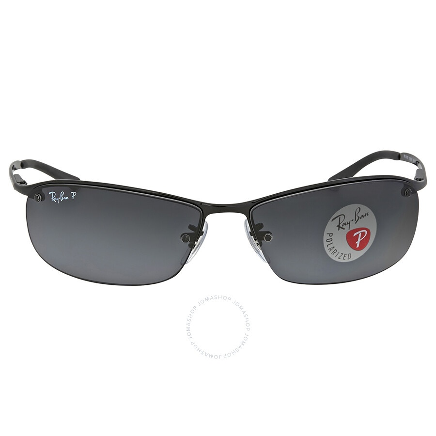 Ray Ban Polarized Grey Rectangular Men's Sunglasses RB3183 002/81 63 - 1