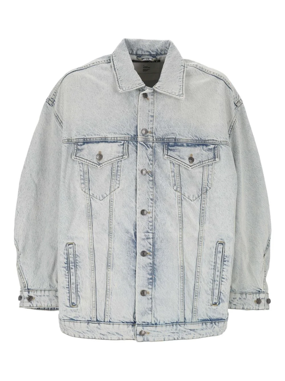 buttoned faded-effect jacket - 1