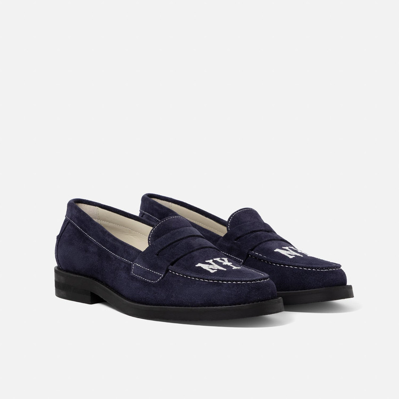 Wilde NY Navy Suede Penny Loafer - Women's 3