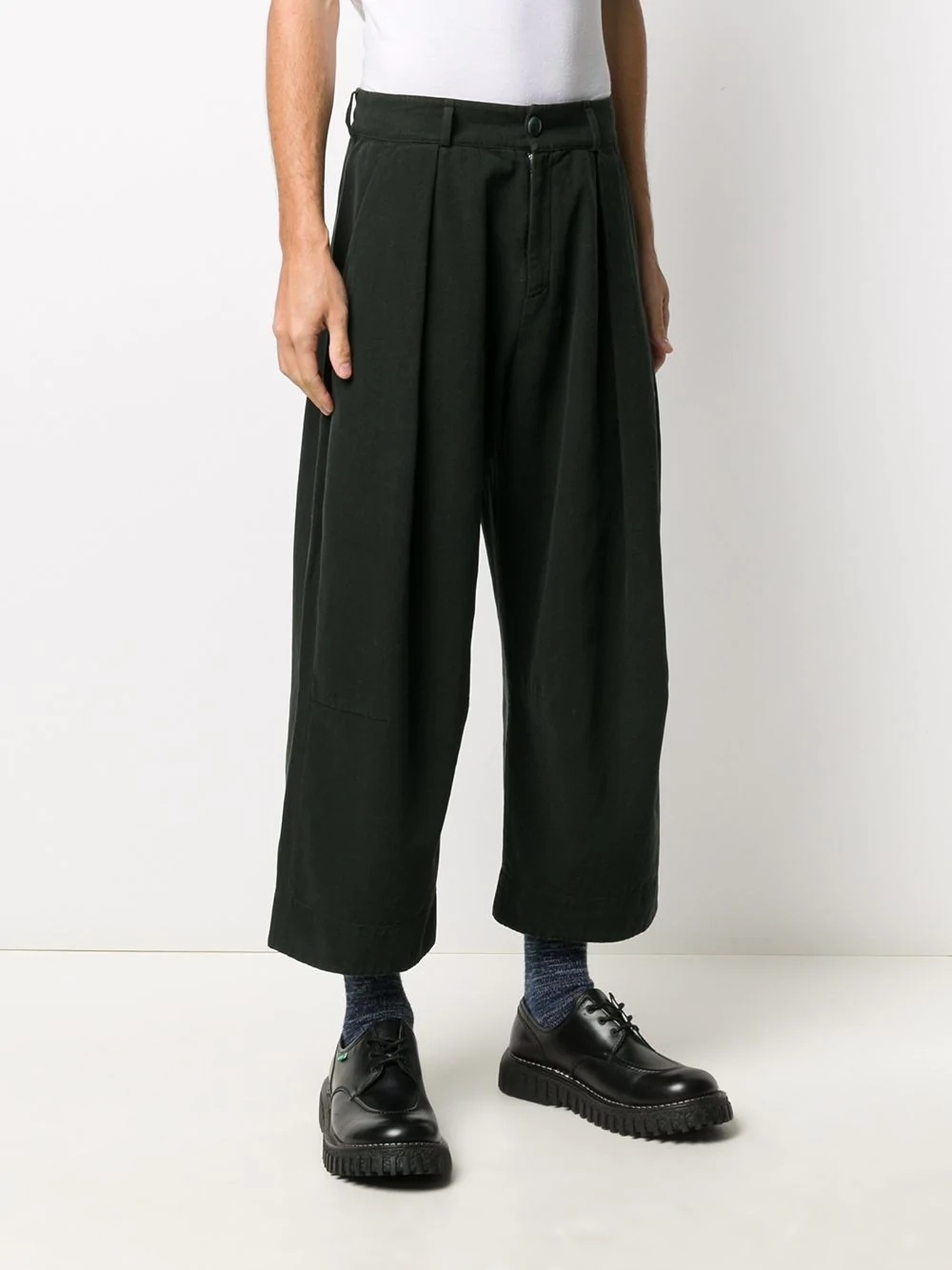 wide leg cropped trousers - 4