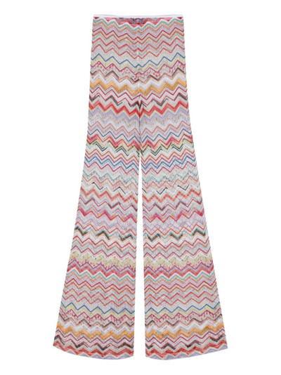 Missoni zigzag-woven flared trousers outlook
