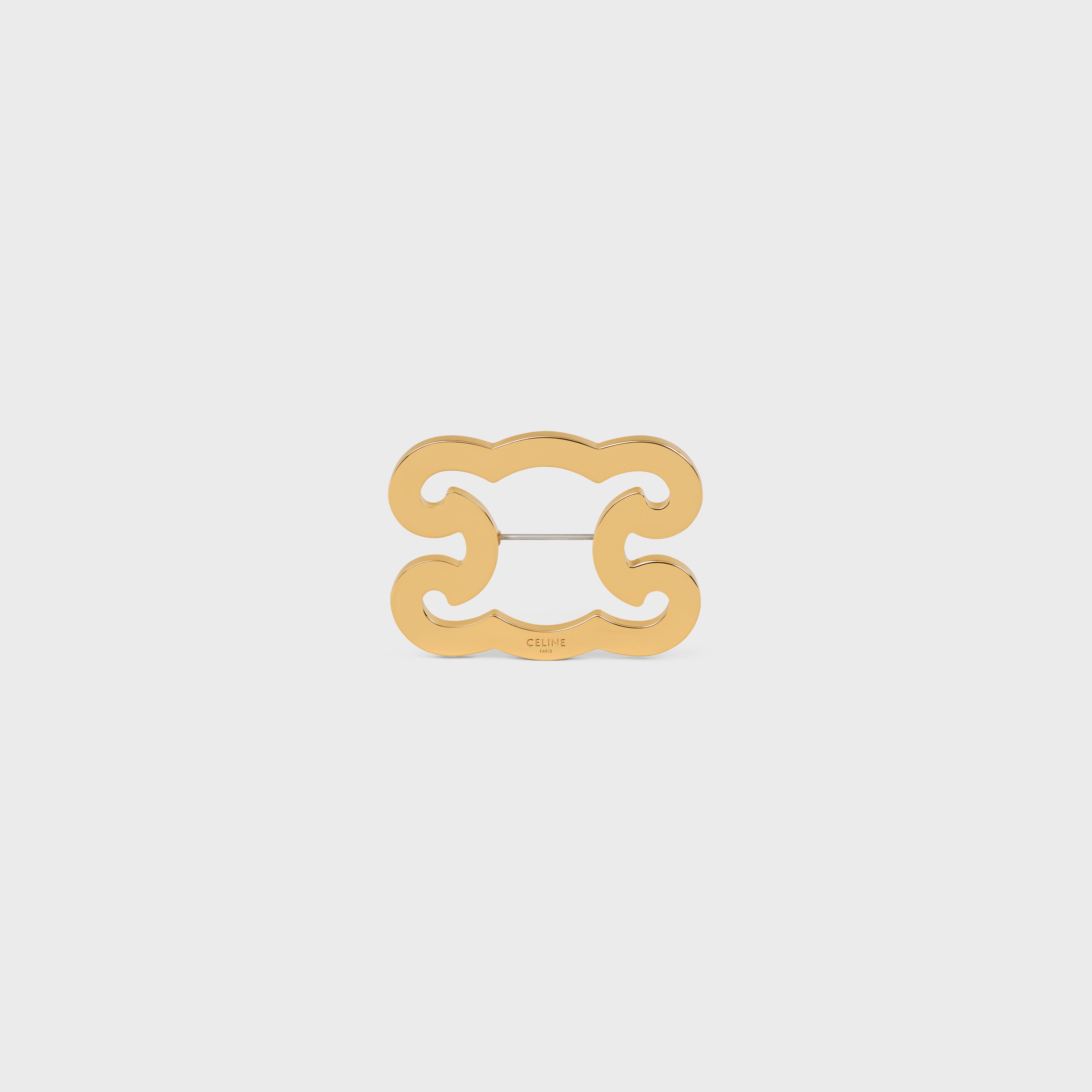 Triomphe Frame Brooch in Brass with Gold Finish and Steel - 1