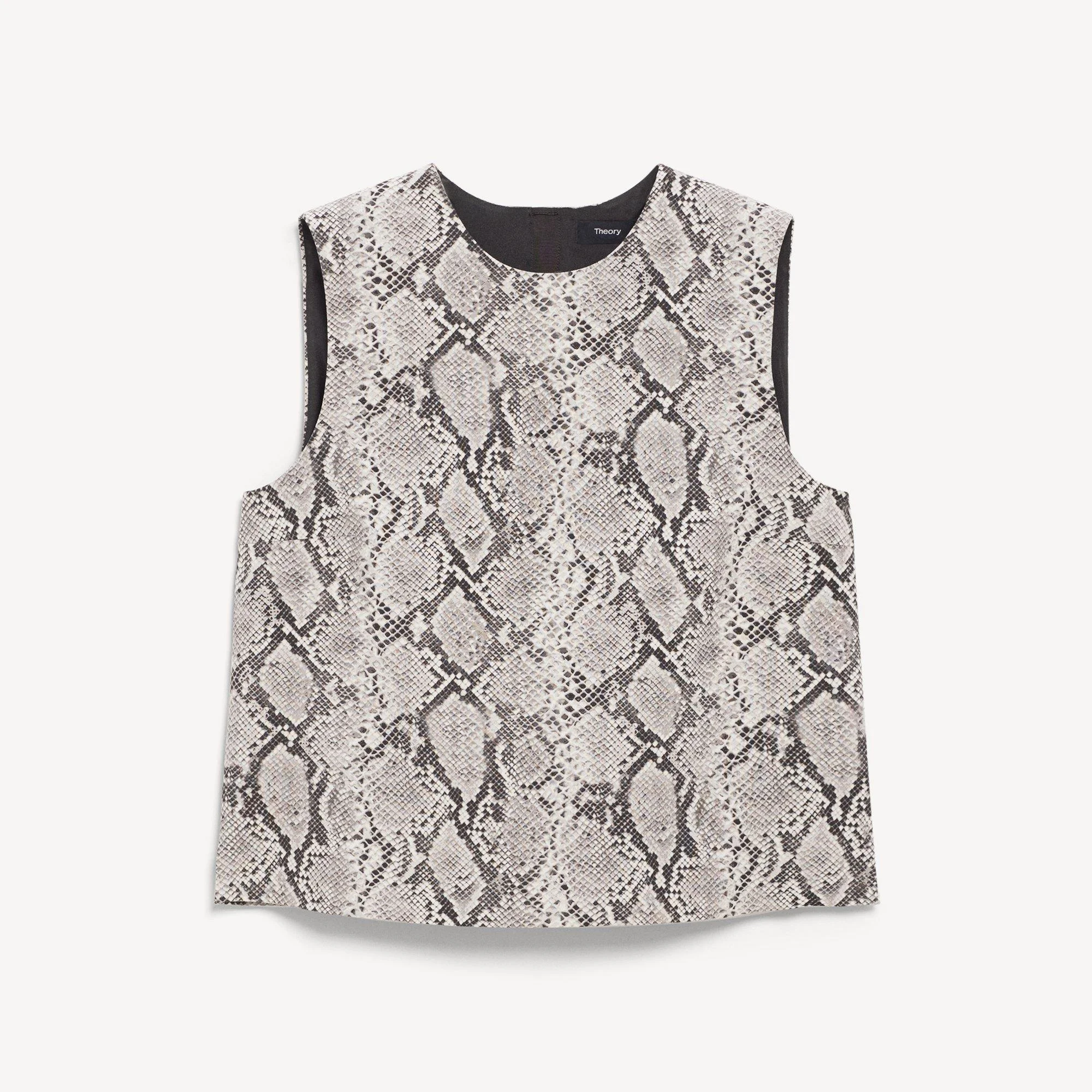 Cropped Shell Top in Python Wool - 1