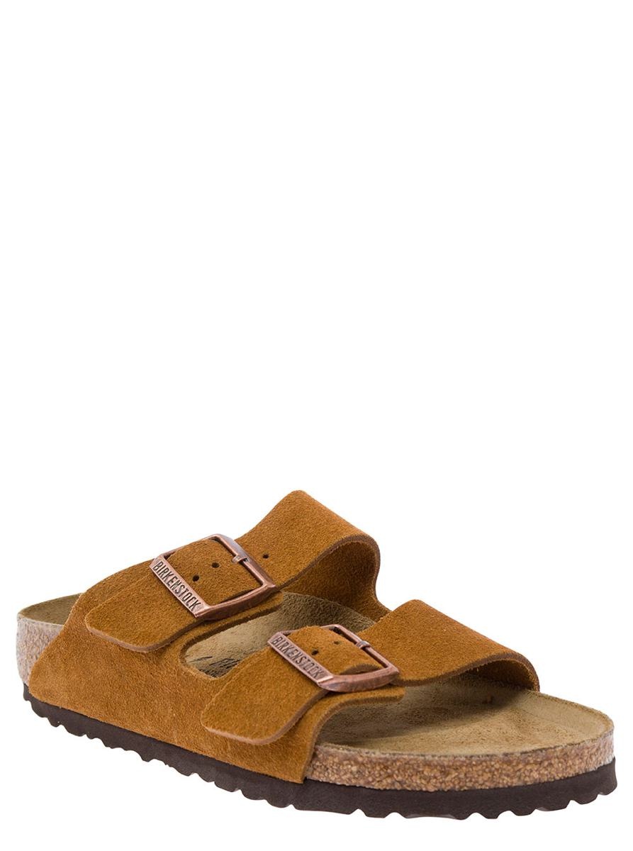 BIRKENSTOCK SANDALI SLIP-ON 'ARIZONA' CON LOGO INCISO IN SUEDE E SUGERO MARRONE DONNA - 2