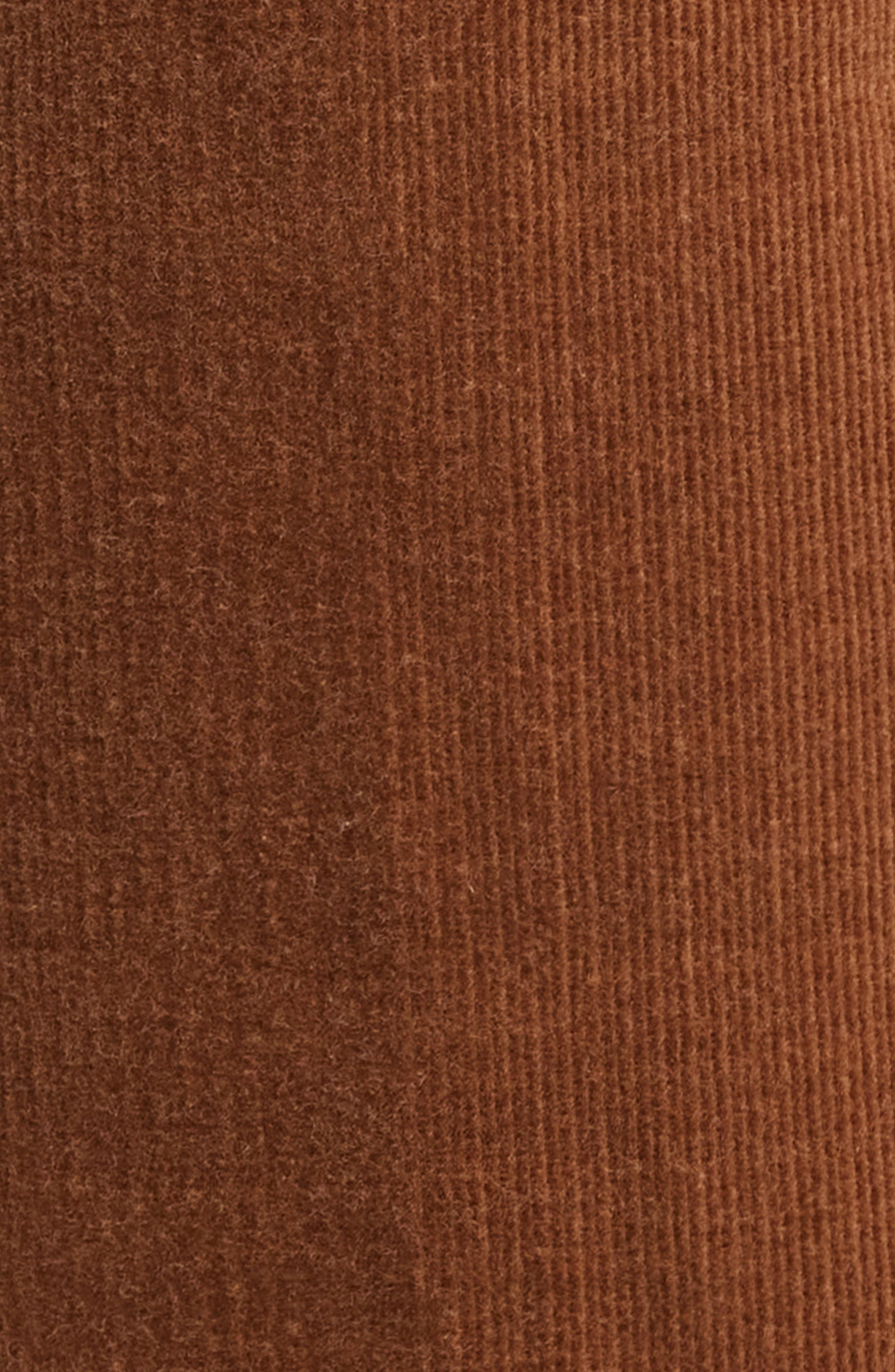 FRAME Le Slim Palazzo Patch Pocket High Waist Wide Leg Corduroy Jeans in Maple Brown at Nordstrom - 6
