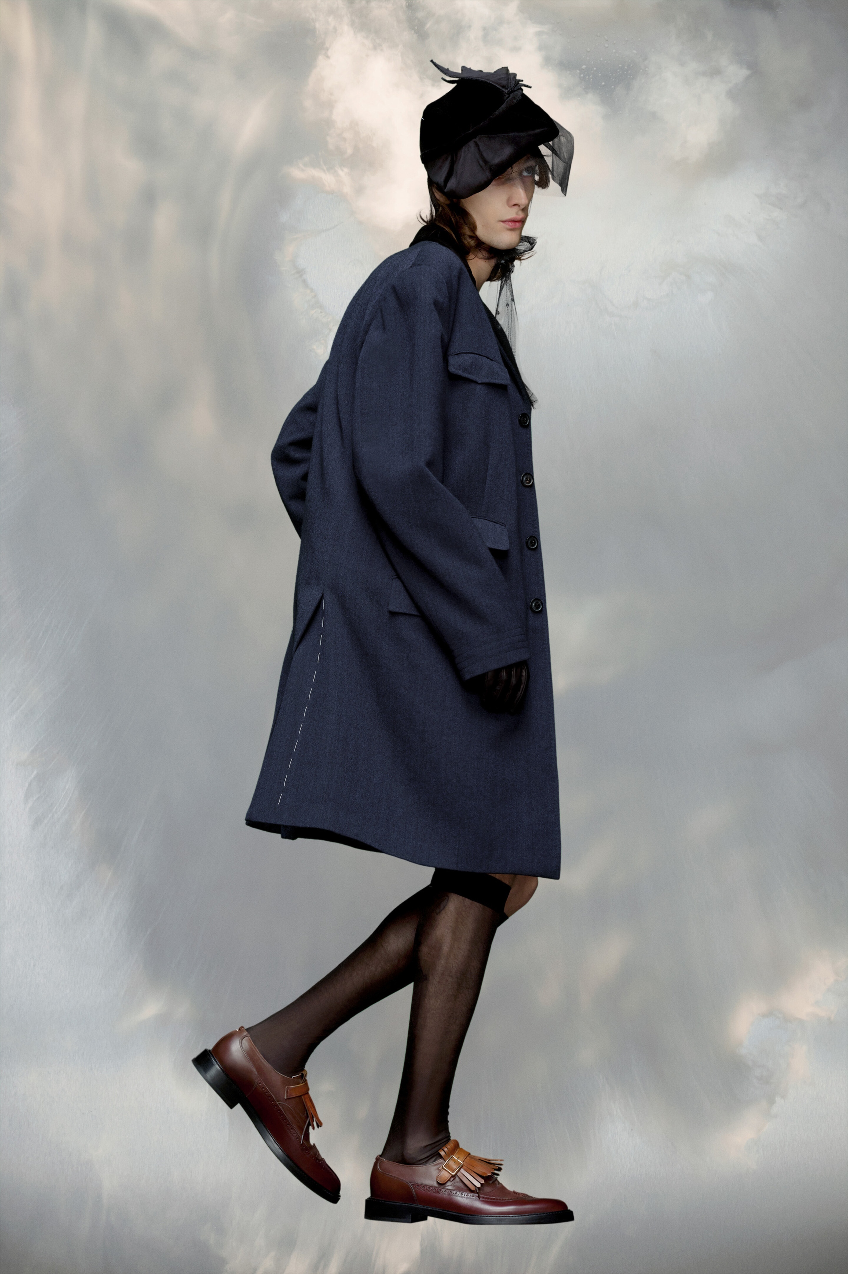 Single-breasted wool coat - 4