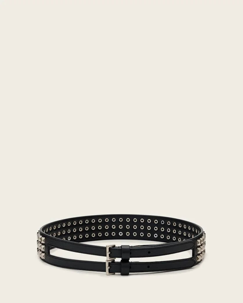 DREA LEATHER STUDDED BELT - 1