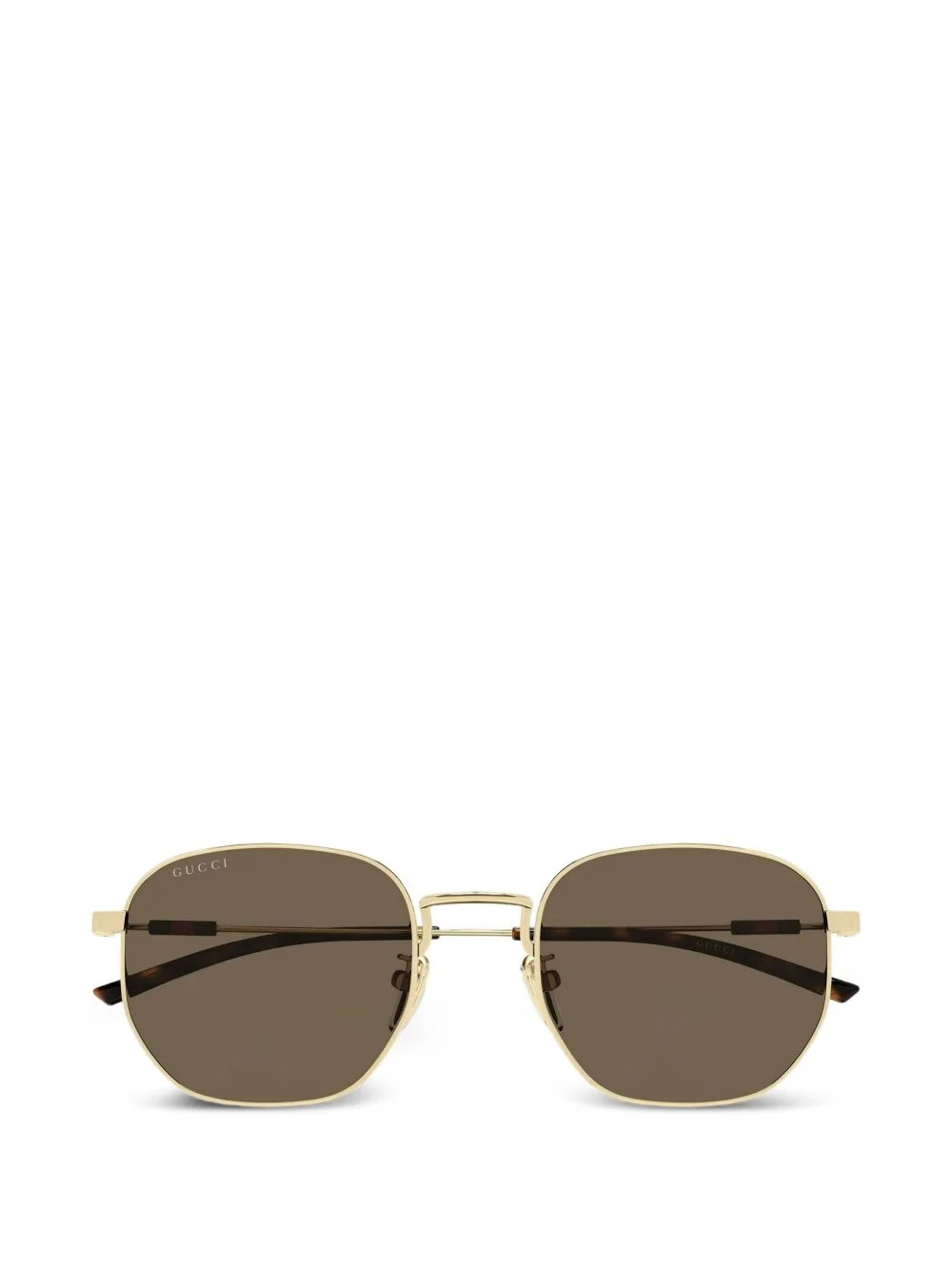 Web-stripe geometric-frame sunglasses - 1