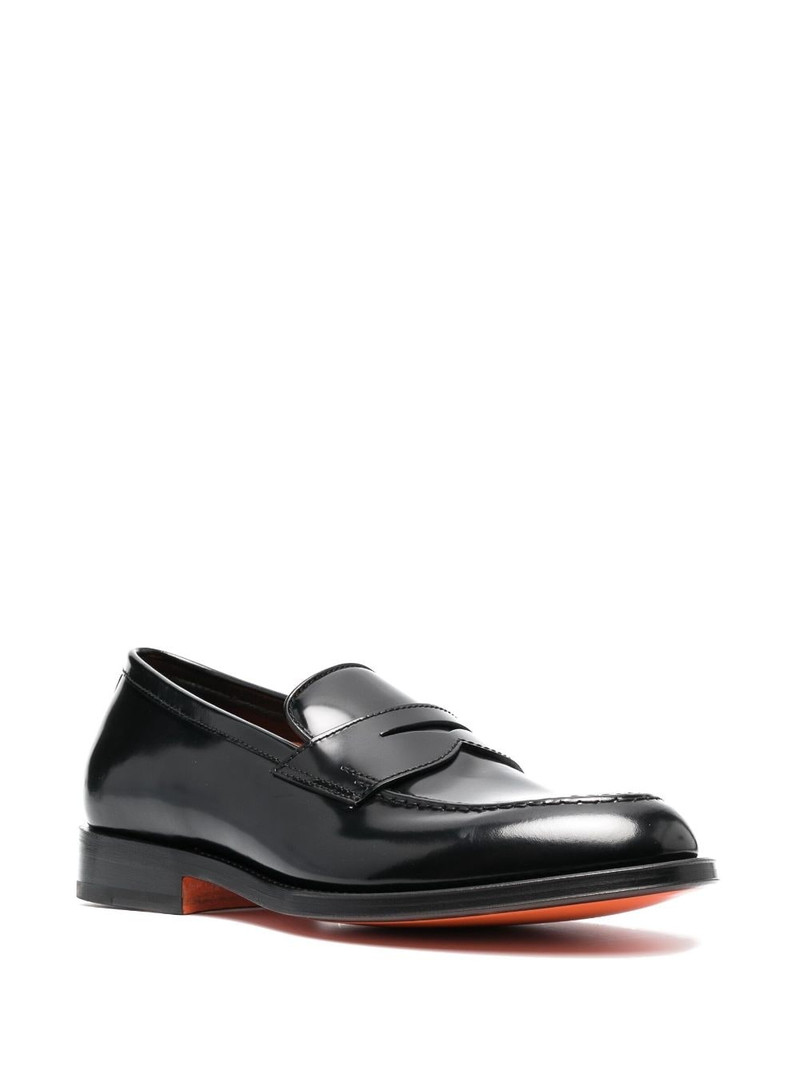 Santoni almond-toe loafers outlook