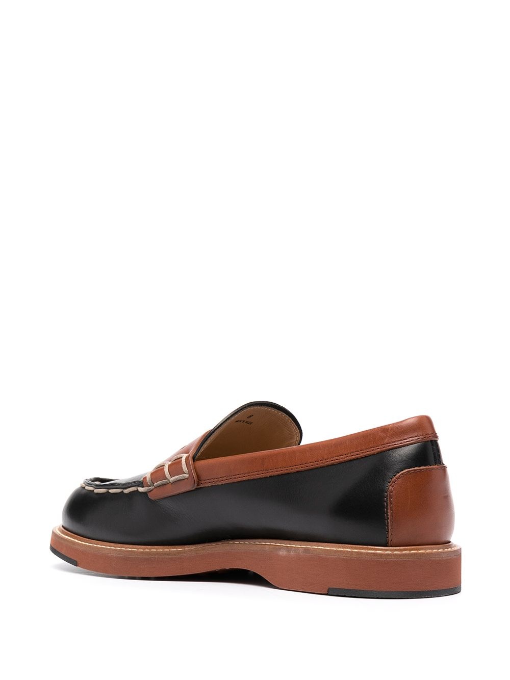 two-tone leather loafers - 3