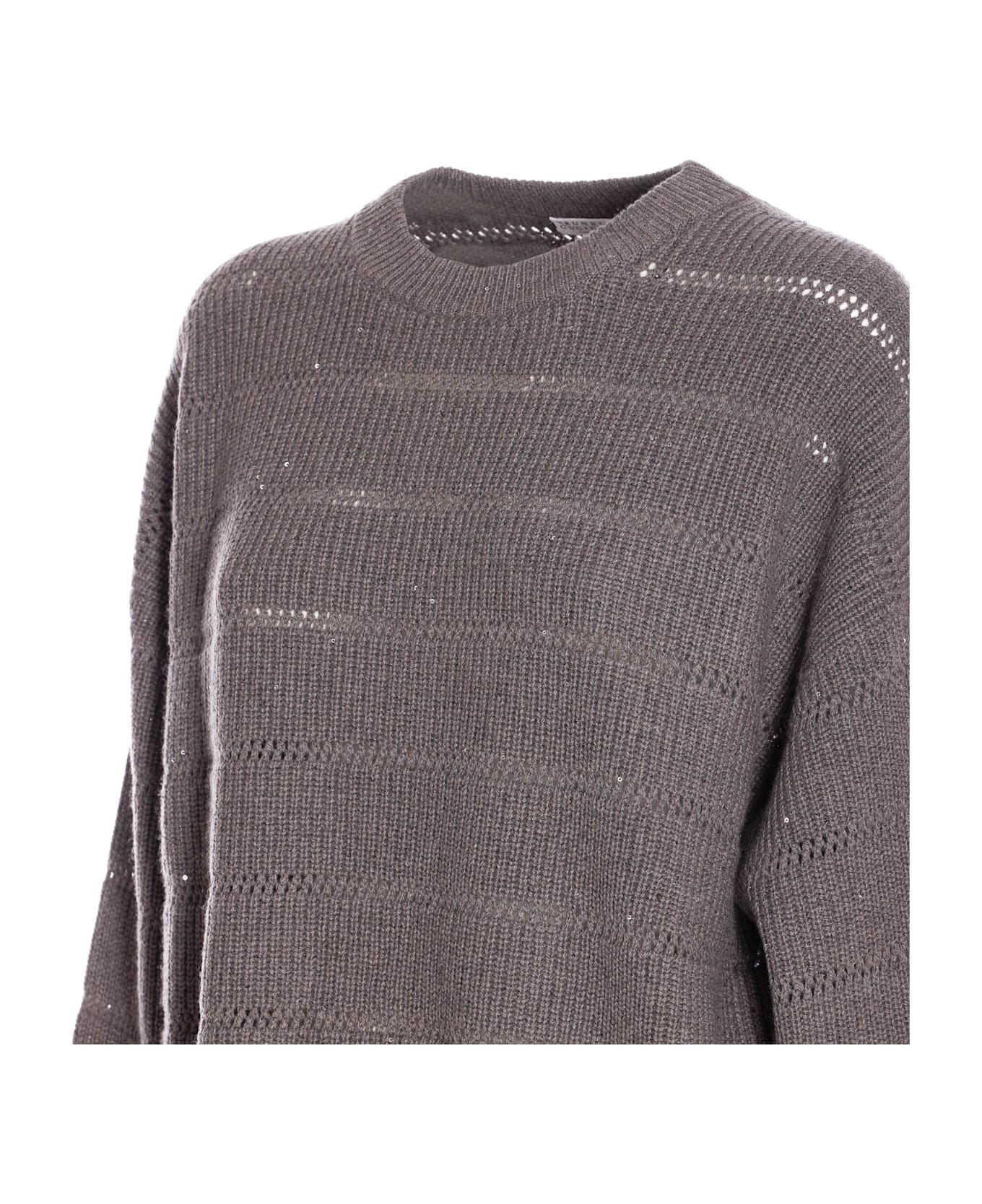 Dazzling Shirt With Openwork Stripe - 3