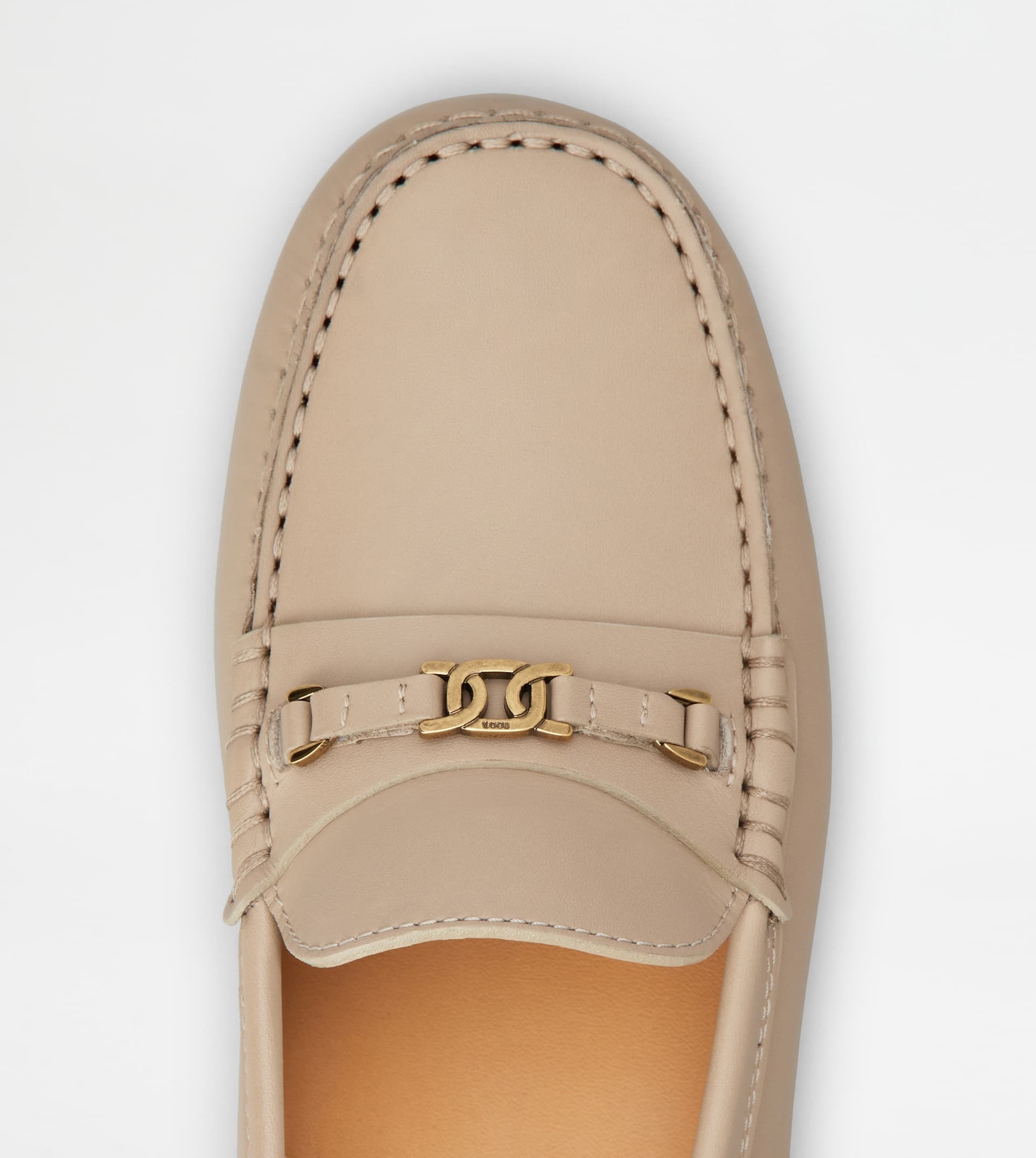 GOMMINO DRIVING SHOES IN LEATHER - BEIGE - 5