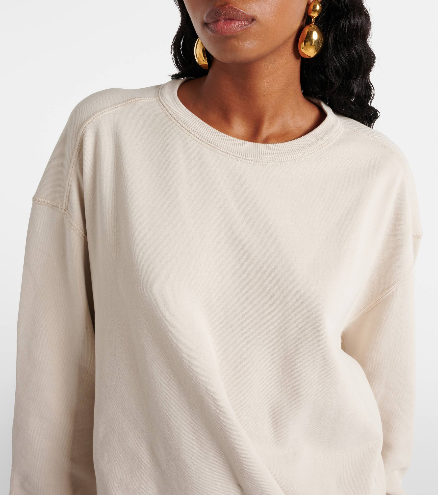 Pipper draped cotton jersey minidress - 4