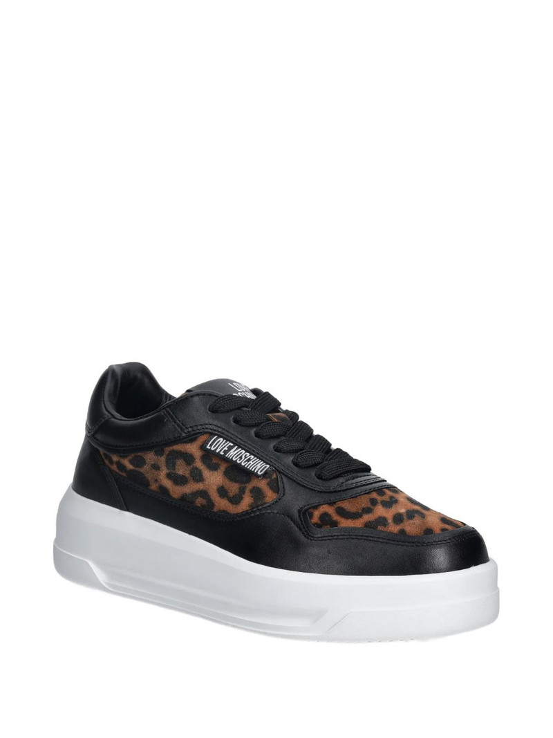 Moschino leopard-print sneakers outlook
