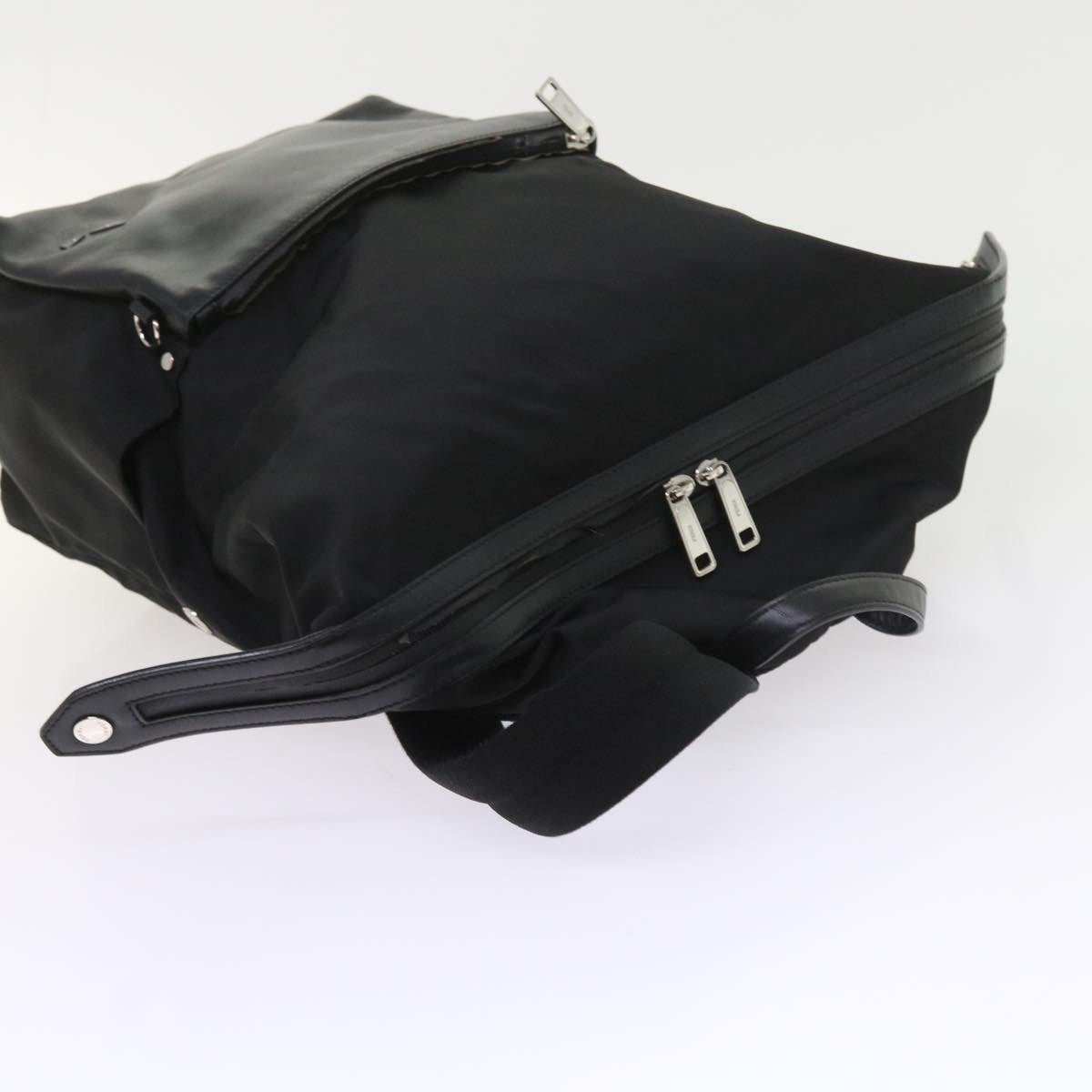 FENDI Backpack Nylon Leather Black - 6