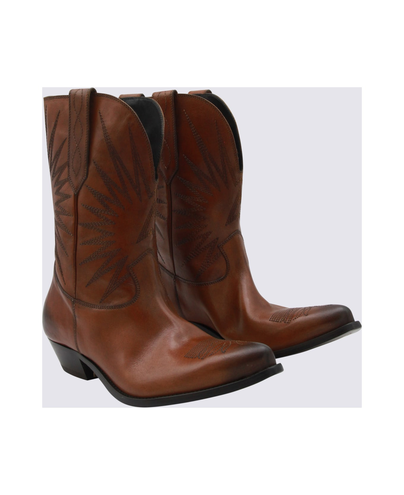 Tan Leather Boots - 2
