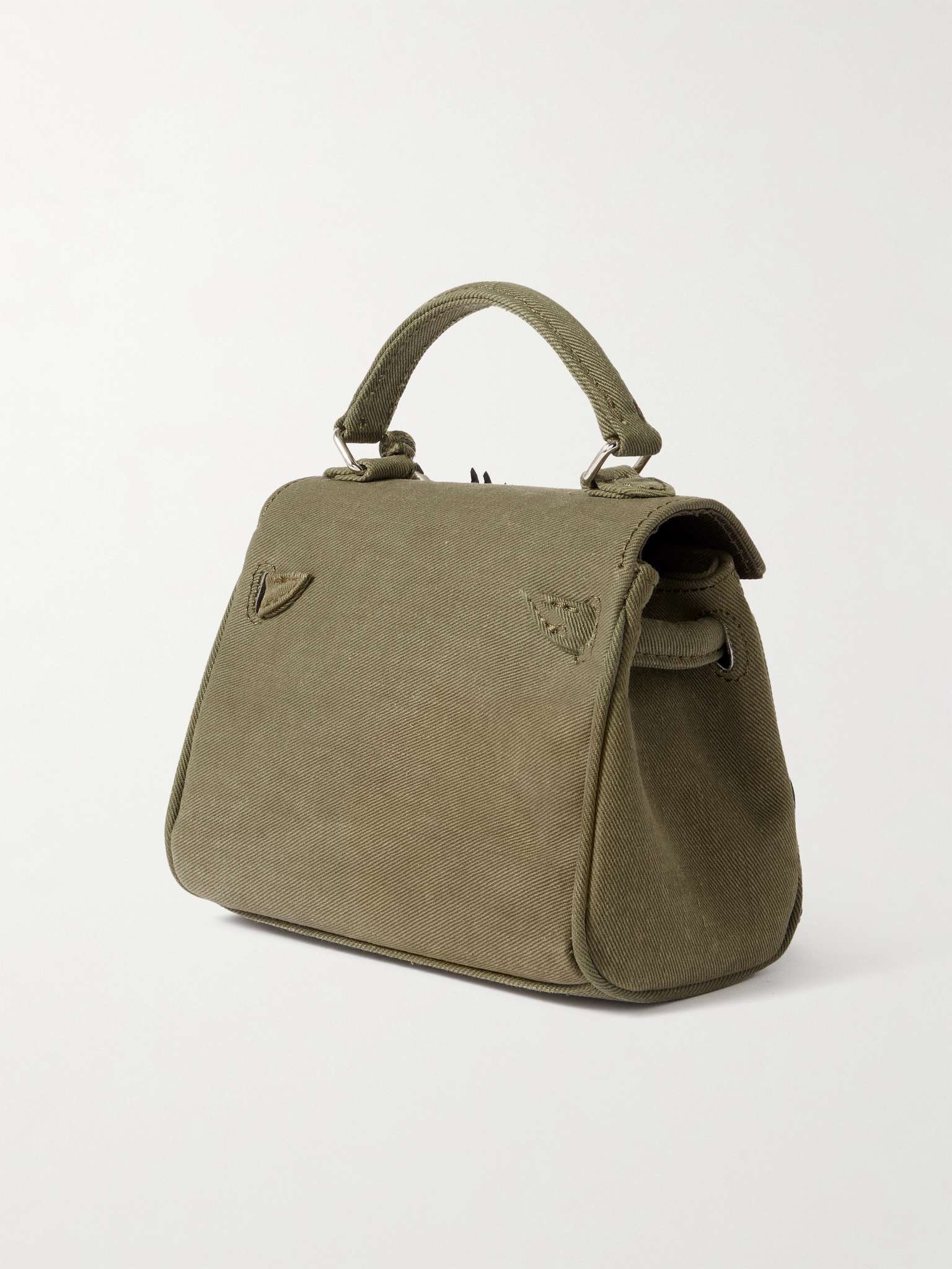 + Dr. Woo Monster Cross-Grain Leather-Trimmed Cotton-Drill Messenger Bag - 4