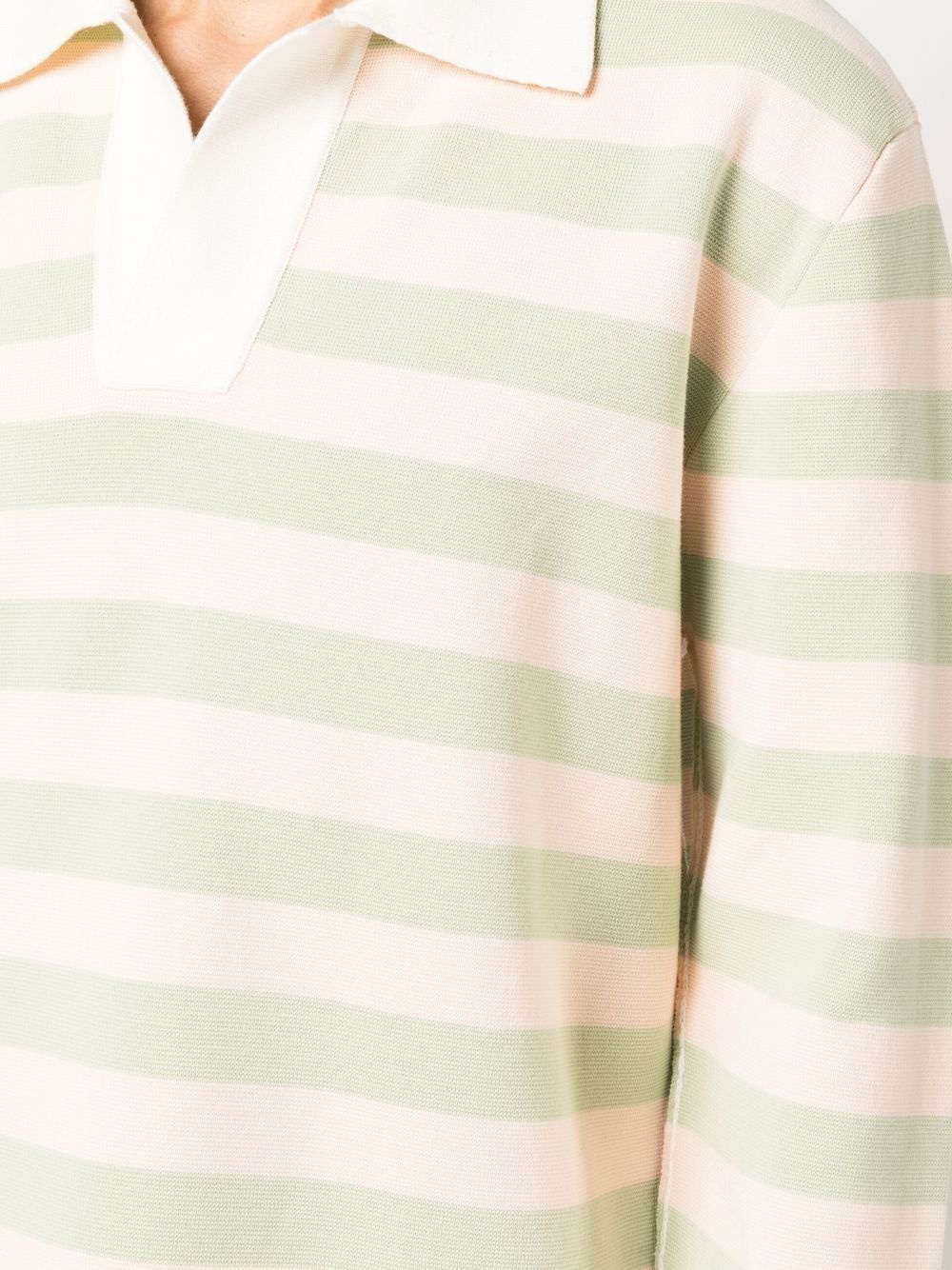 striped long-sleeve polo shirt - 5