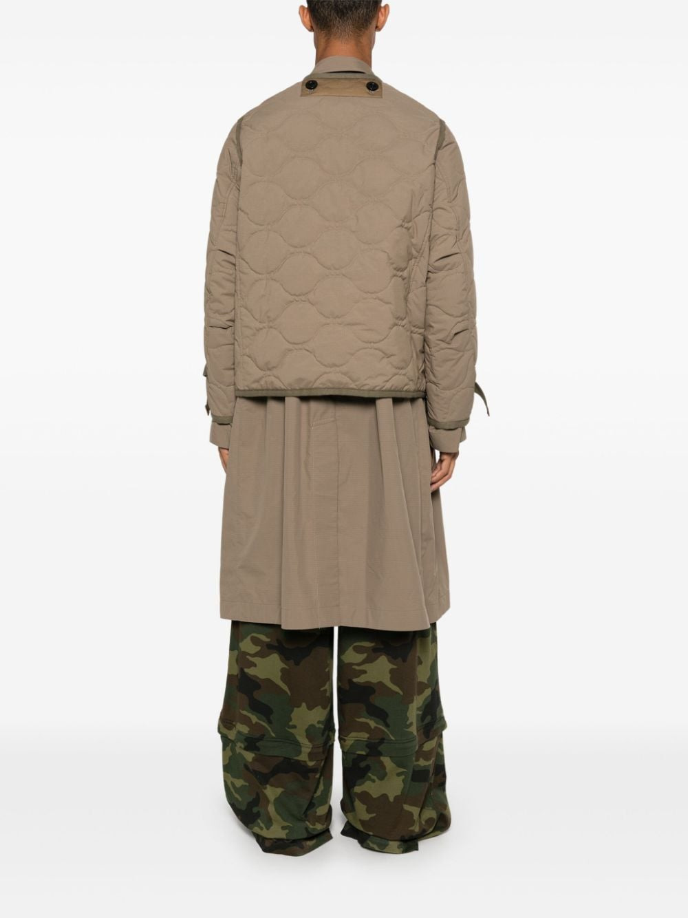 Sacai Men Long Quilted Coat - 3