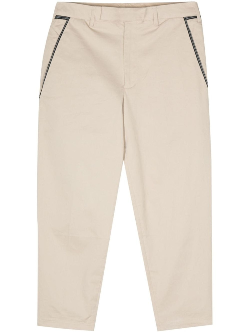 mid waist slim-fit trousers 1