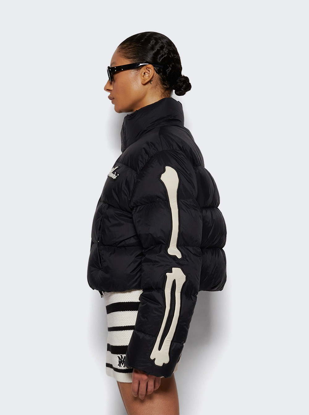 Bones Cropped Down Jacket Black - 4