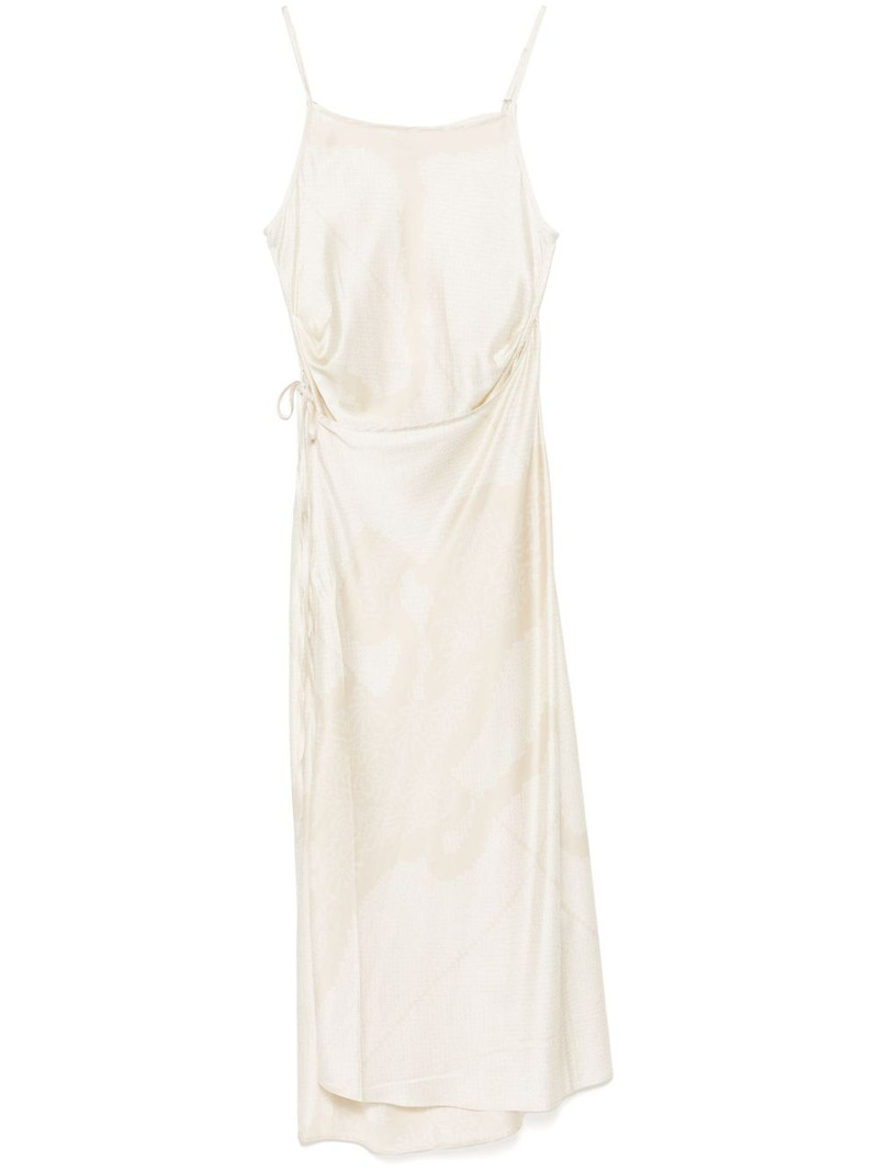 satin-finish mid dress 1