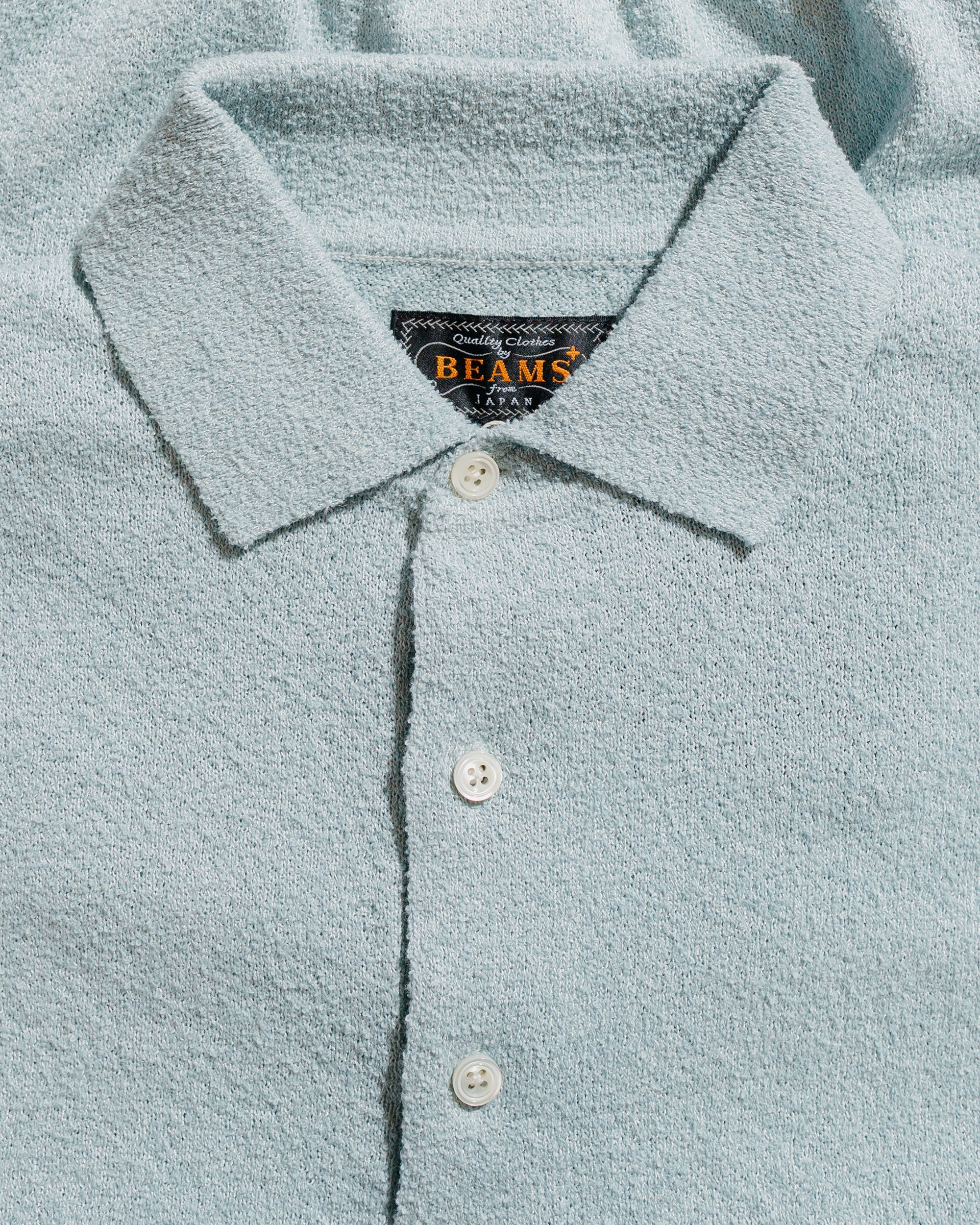 Knit Polo Boucle Sax - 5