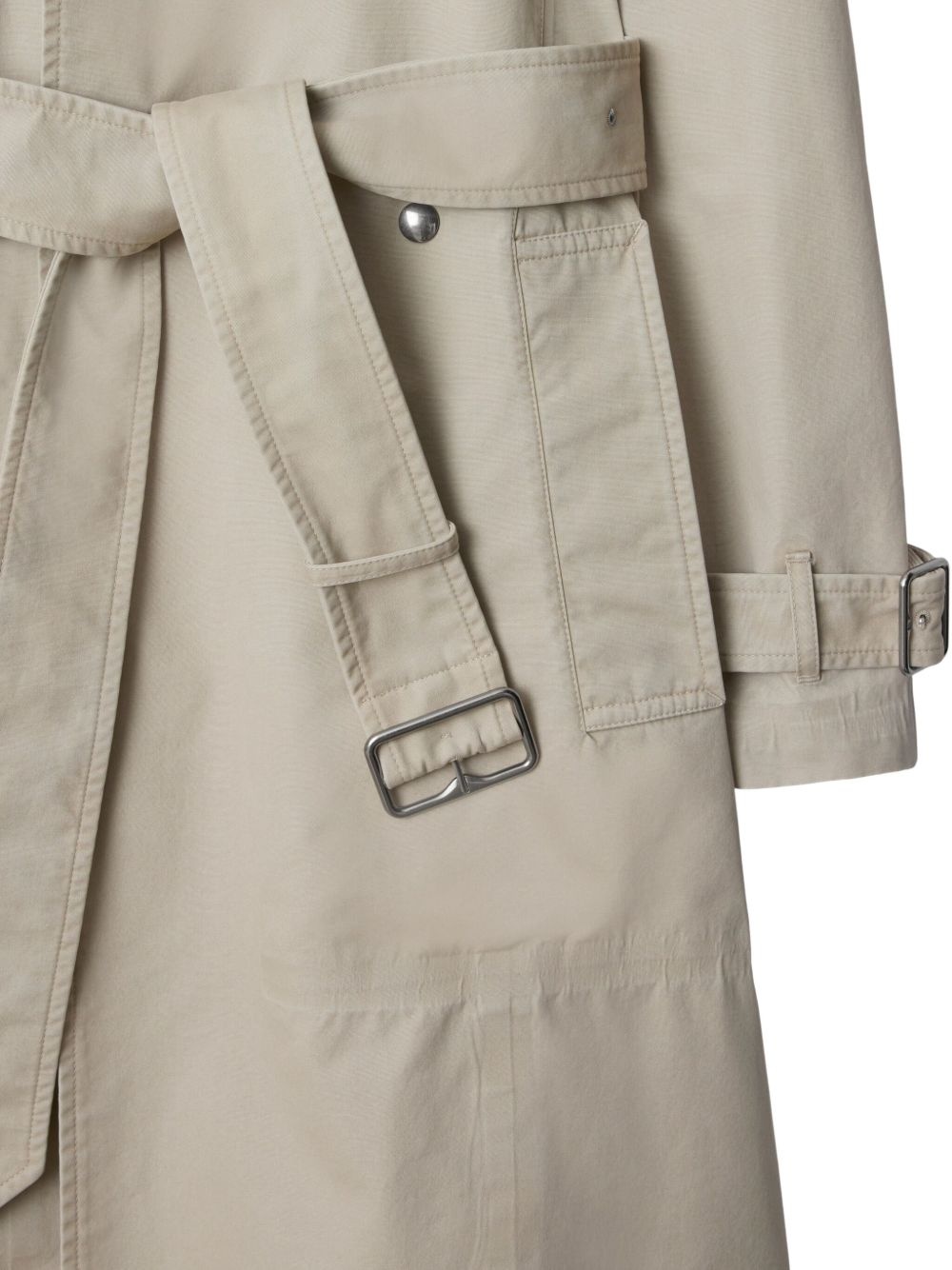 long cotton trench coat - 5
