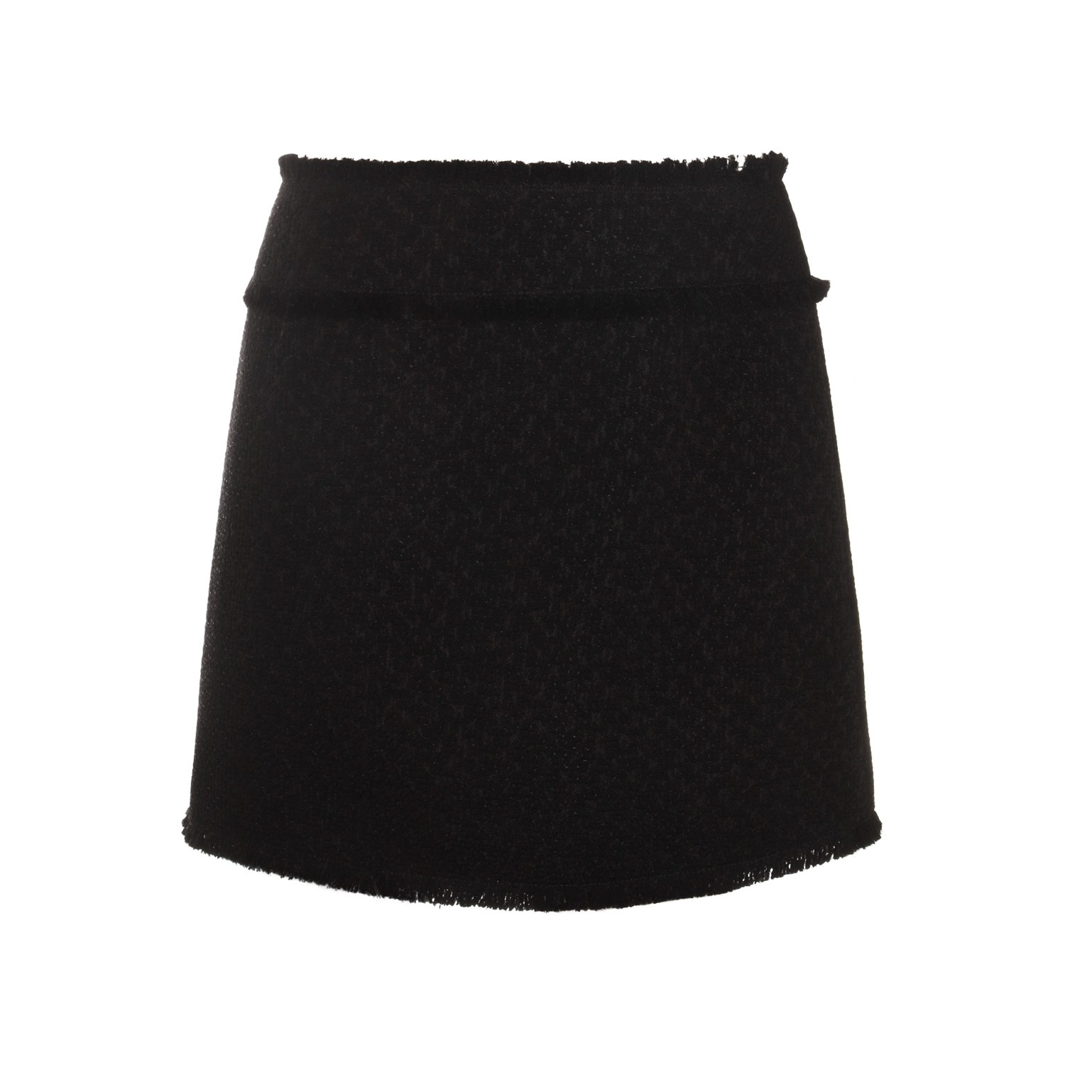 BLACK WOOL SKIRT - 1