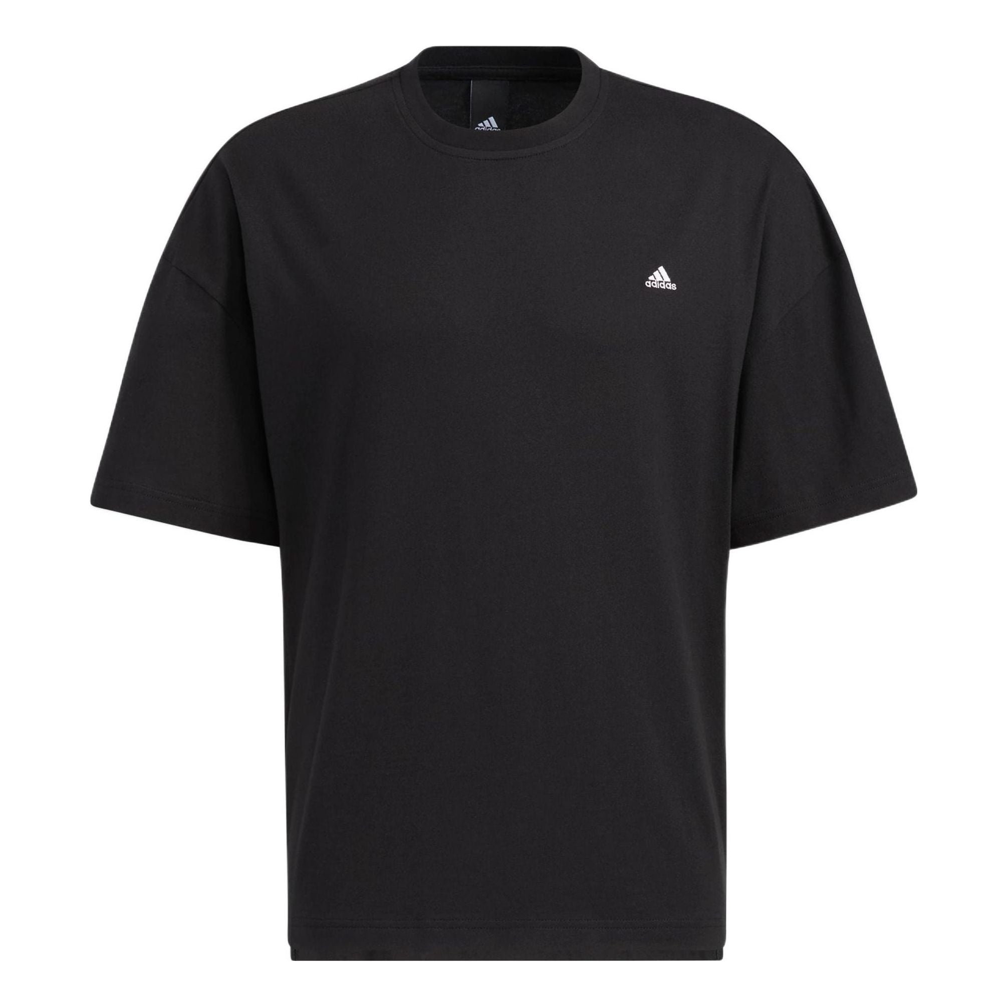 adidas Solid Color Sports Short Sleeve Tee 'Black' HC9979 - 1