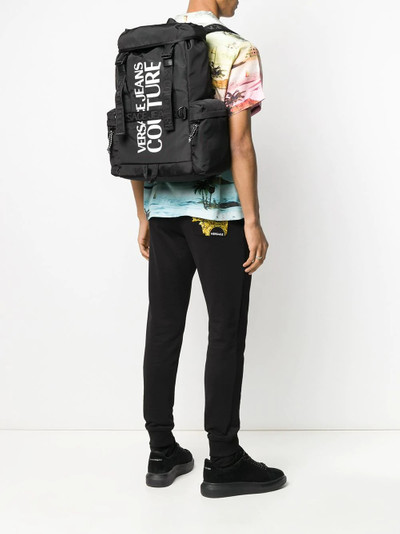 VERSACE JEANS COUTURE printed logo backpack outlook